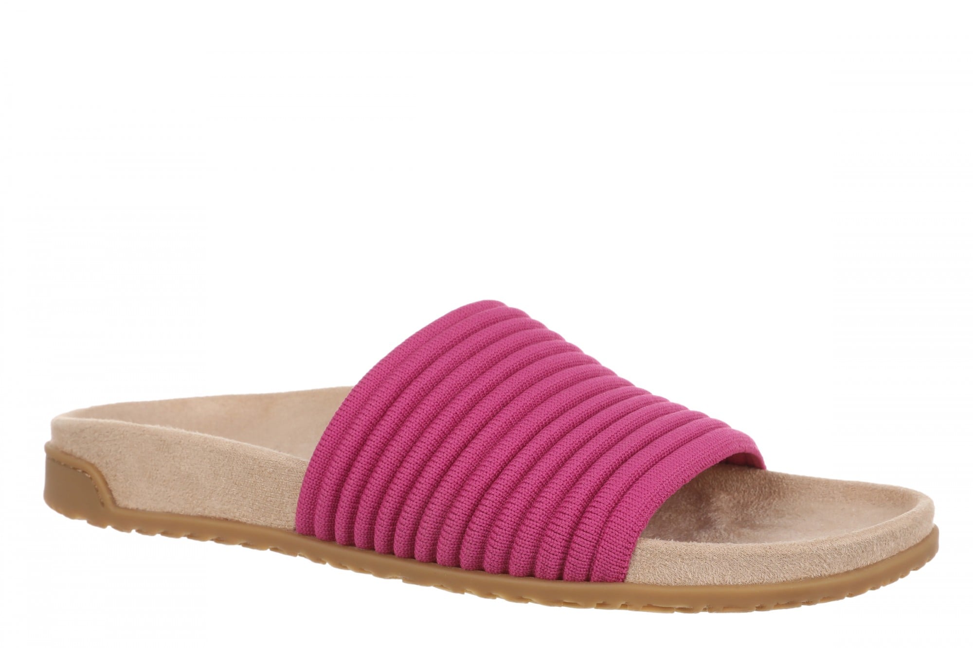 Vionic Evie Knit Women's Comfortable Supportive Slide Sandal in Dark Rose Violet