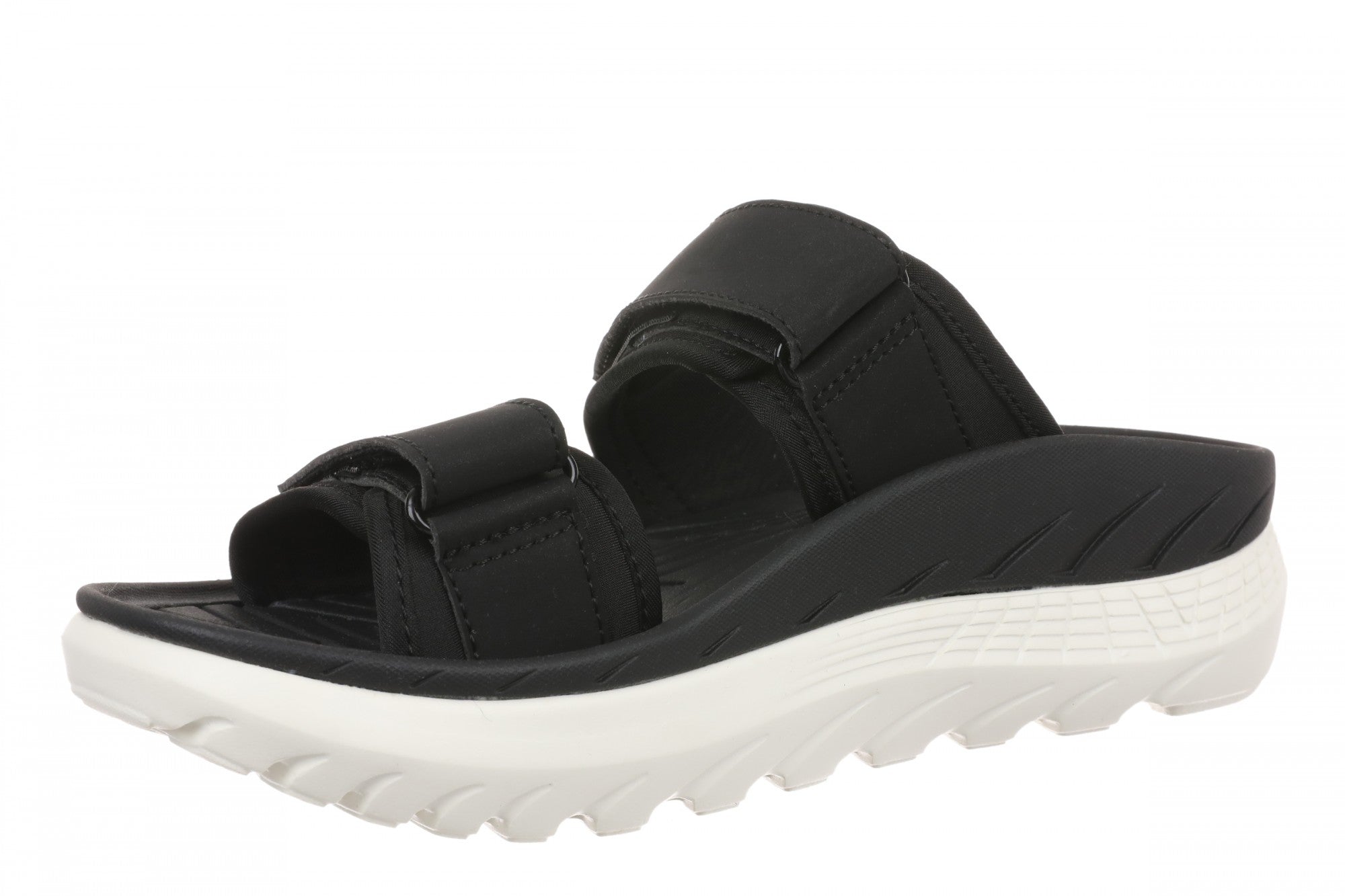 Vionic Renewal - Adjustable Recovery Slide - Women's and Men's Unisex Orthotic Arch Support Comfort Recovery Sandals - Black - Left angle