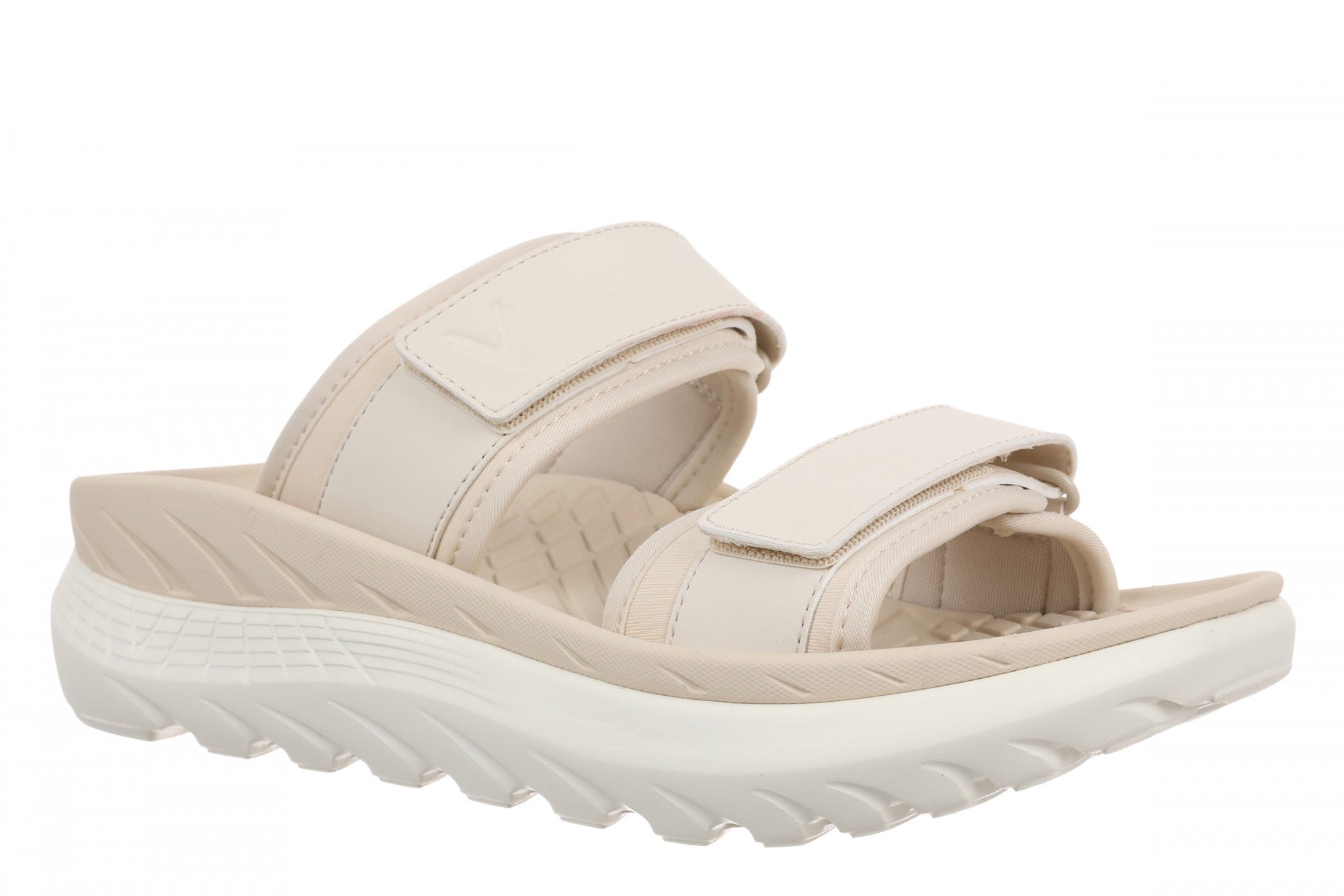 Vionic Renewal - Adjustable Recovery Slide - Women's and Men's Unisex Orthotic Arch Support Comfort Recovery Sandals in Cream