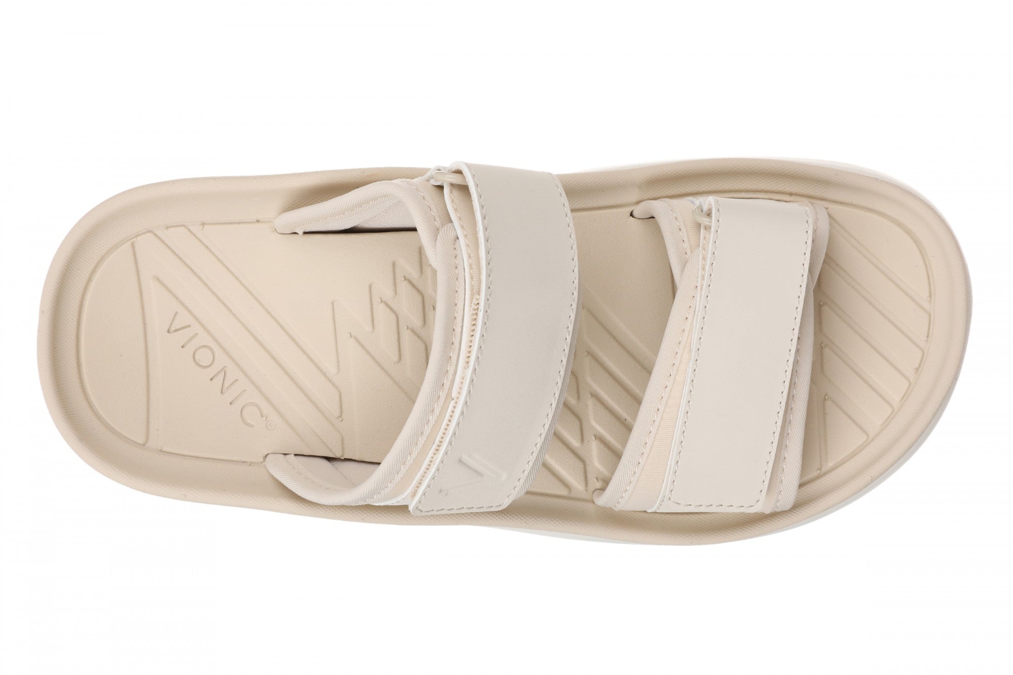 Vionic Renewal - Adjustable Recovery Slide - Women's and Men's Unisex Orthotic Arch Support Comfort Recovery Sandals - Cream - Top
