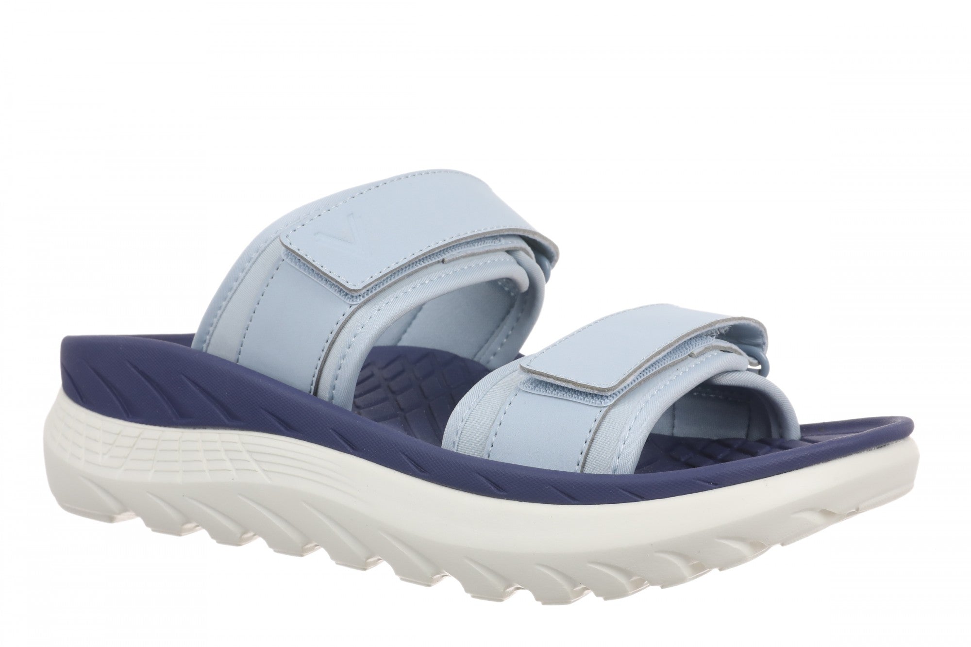 Vionic Renewal - Adjustable Recovery Slide - Women's and Men's Unisex Orthotic Arch Support Comfort Recovery Sandals in Blue Mist