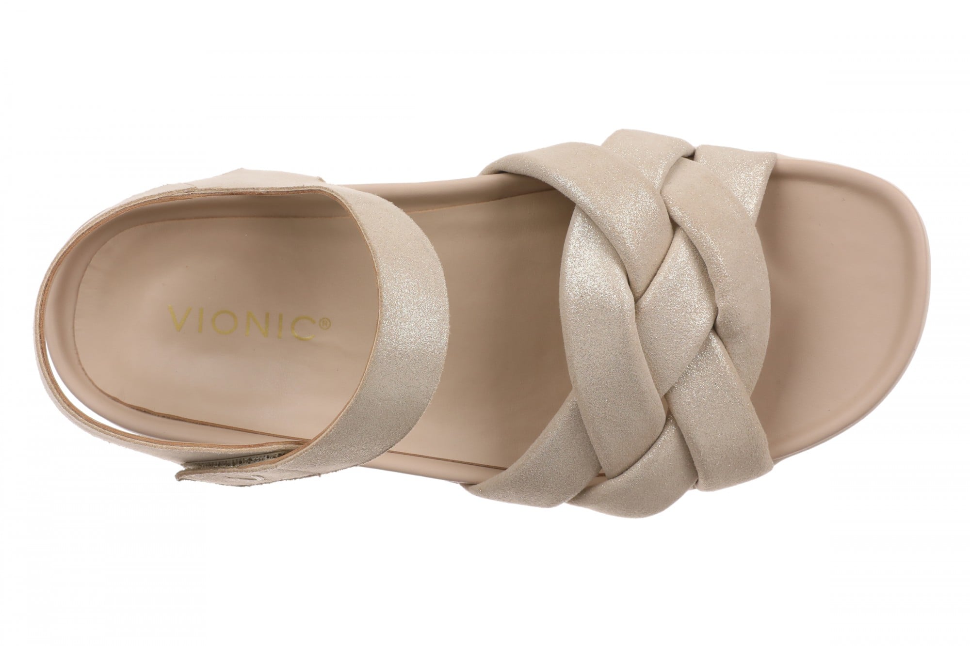 Vionic Rosa Women's Platform Slide Sandal - Gold - Top