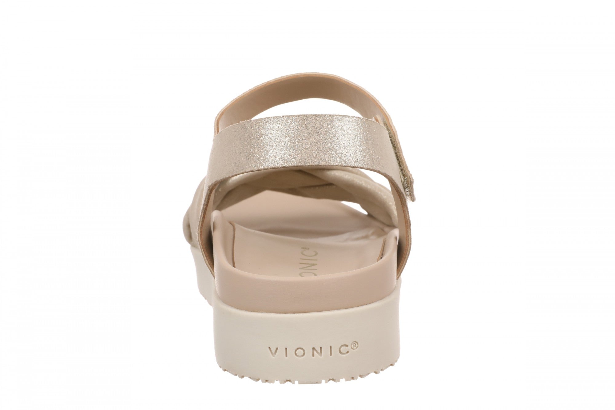 Vionic Rosa Women's Platform Slide Sandal - Gold - Back