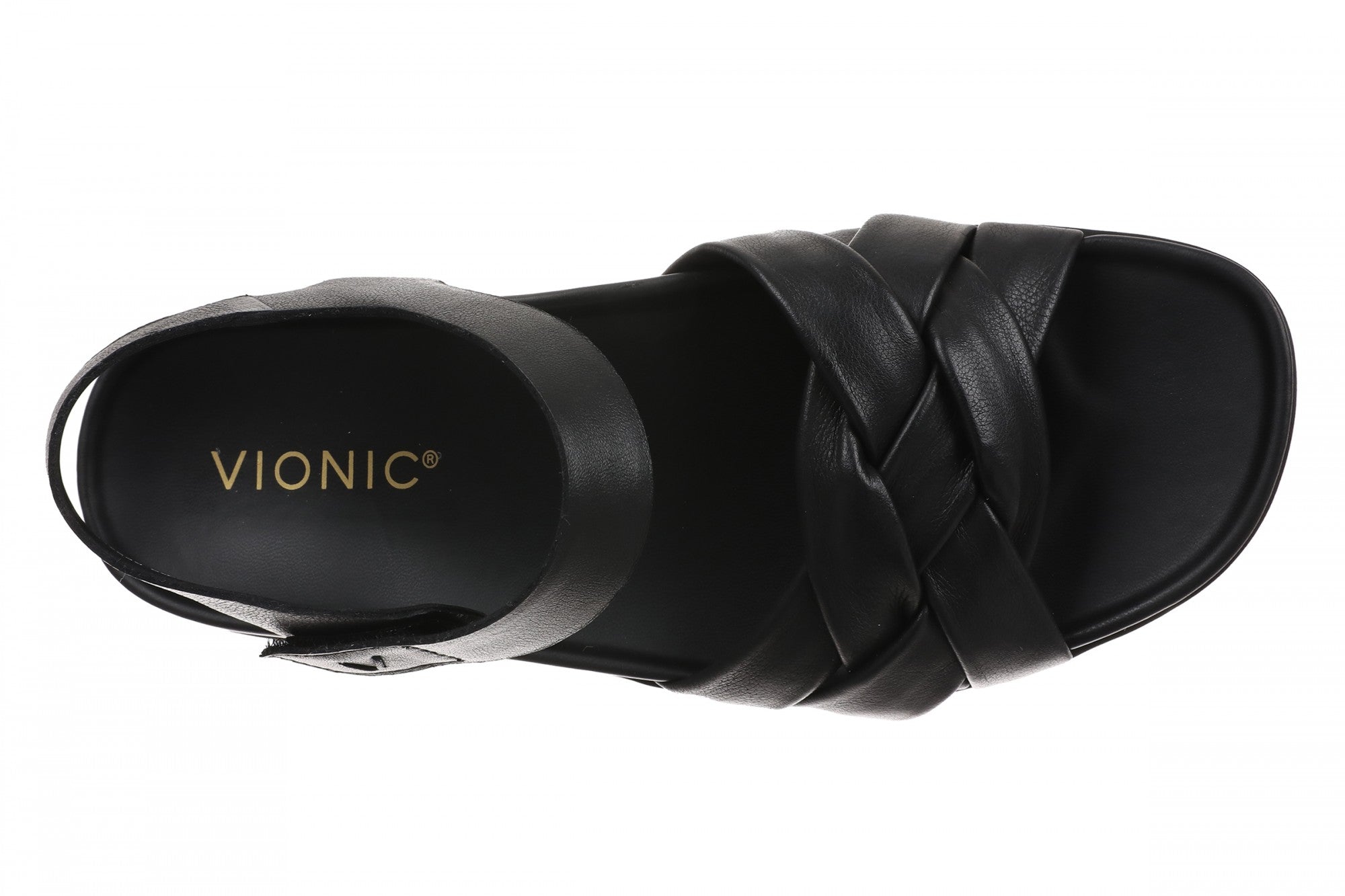 Vionic Rosa Women's Platform Slide Sandal - Black - Top