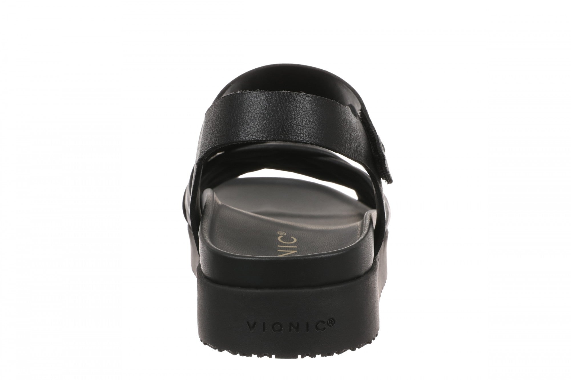 Vionic Rosa Women's Platform Slide Sandal - Black - Back