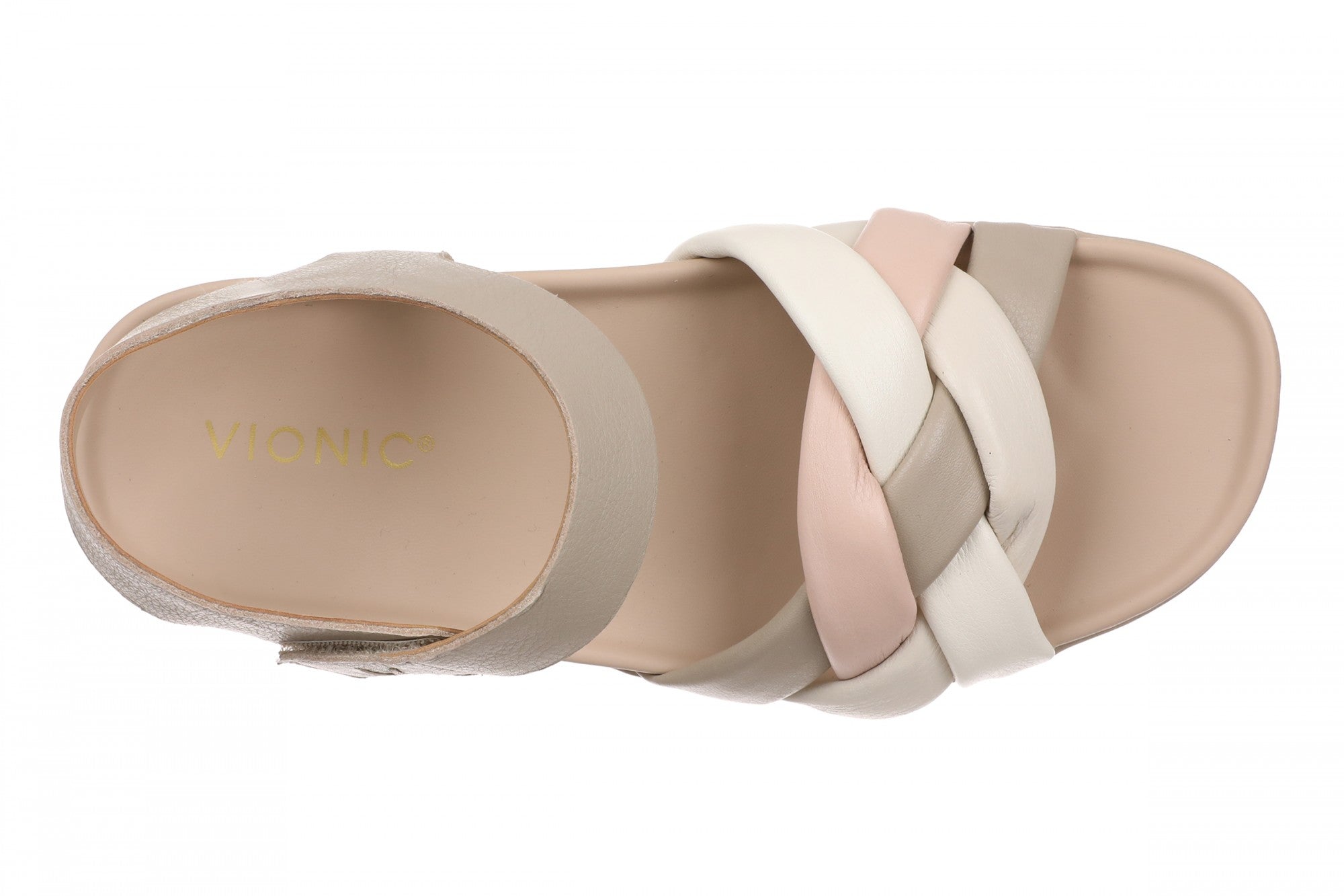 Vionic Rosa Women's Platform Slide Sandal - Cobblestone Multi - Top