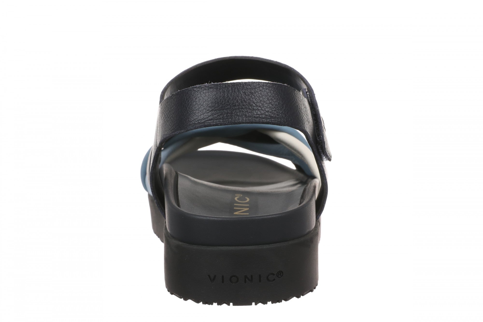 Vionic Rosa Women's Platform Slide Sandal - Navy Multi - Back