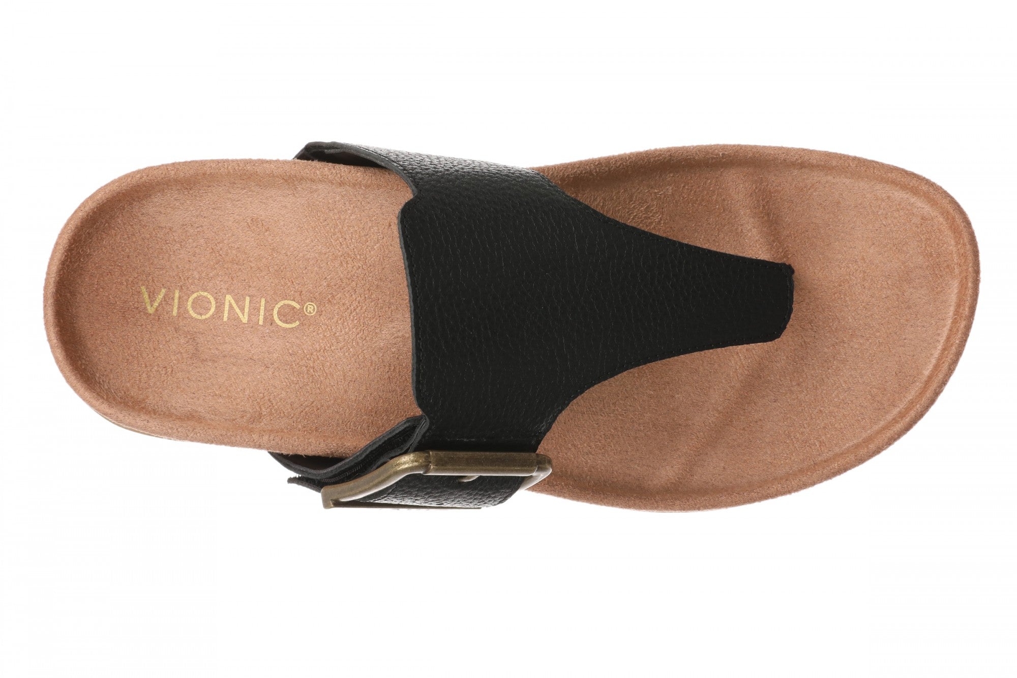 Vionic Emma Women's Thong Sandal with Arch Support - Black - Top
