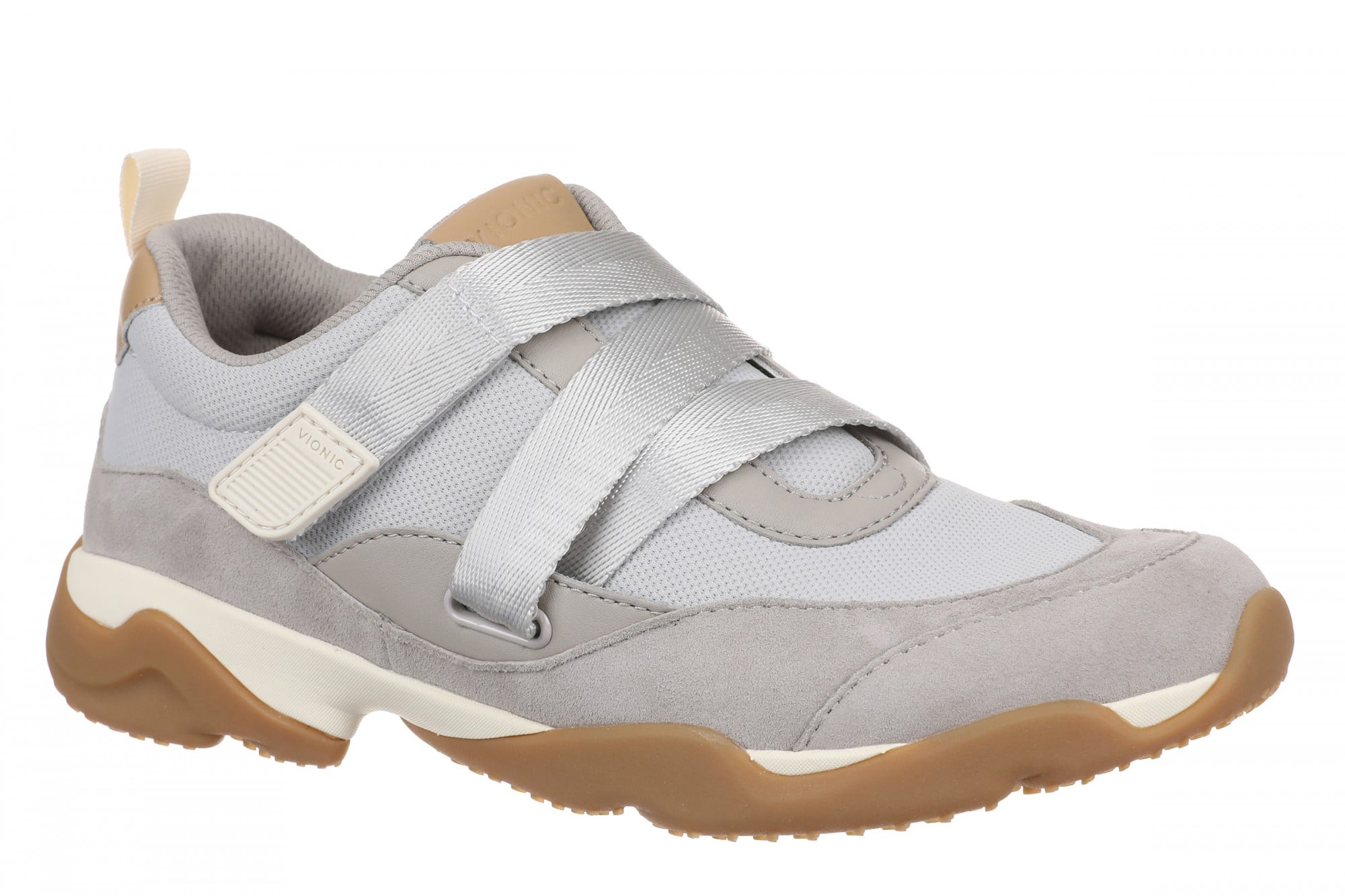 Vionic Walk Slim Gia Women's Comfortable Orthotic Arch Support Walking Sneaker in Vapor Grey