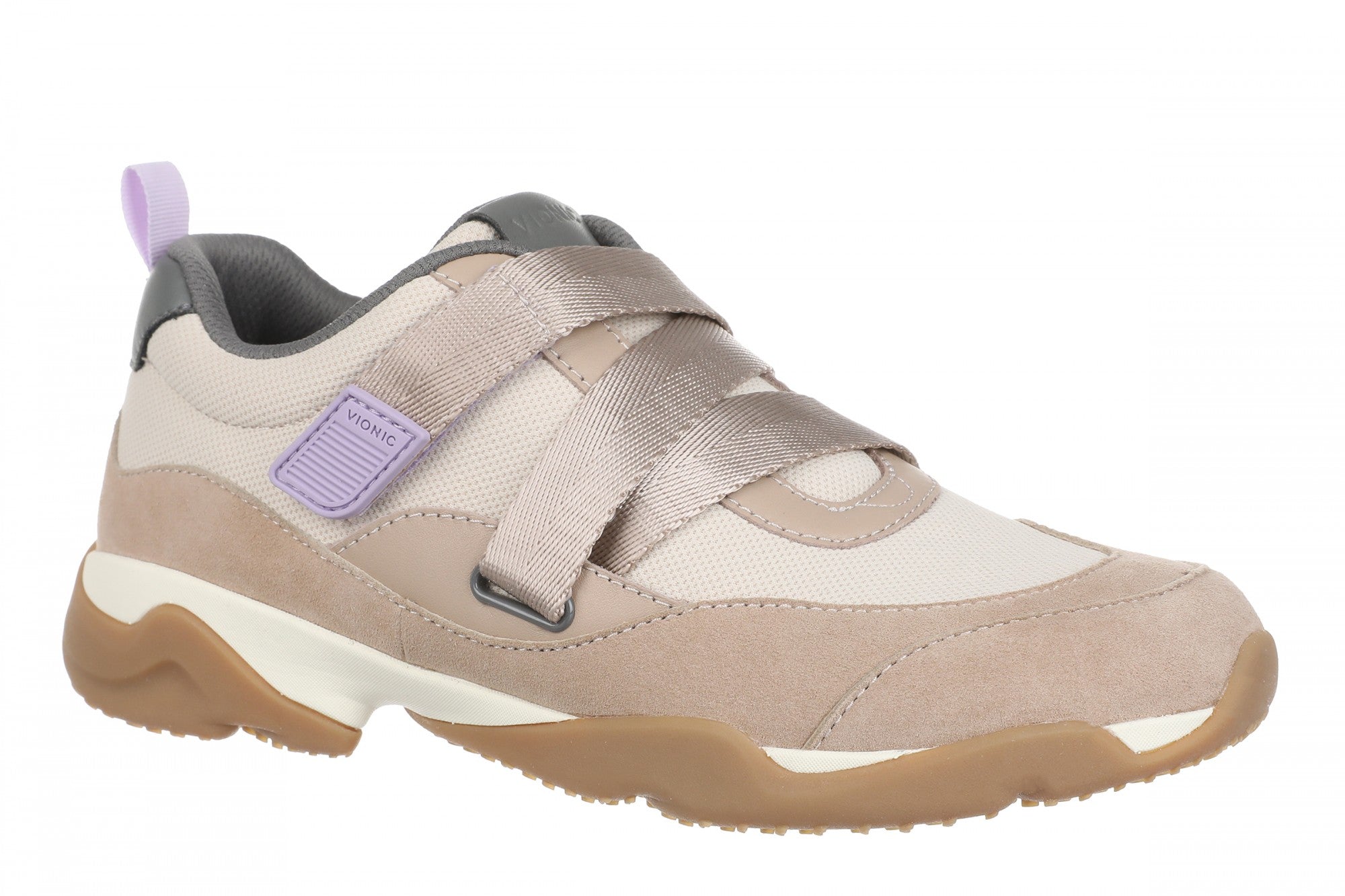 Vionic Walk Slim Gia Women's Comfortable Orthotic Arch Support Walking Sneaker in Parchment