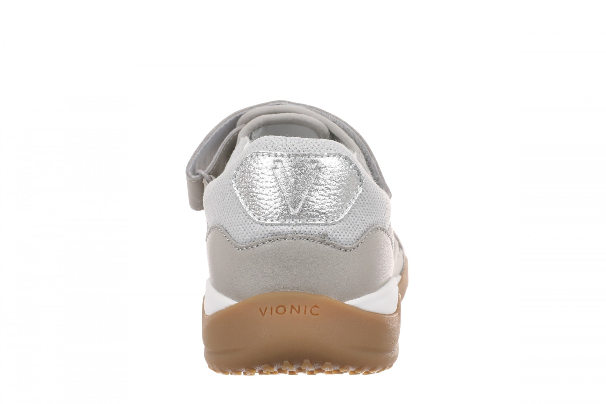 Vionic Walk Slim Giselle Women's Comfortable Orthotic Arch Support Mary Jane Walking Shoes - Vapor Grey/silver - Back