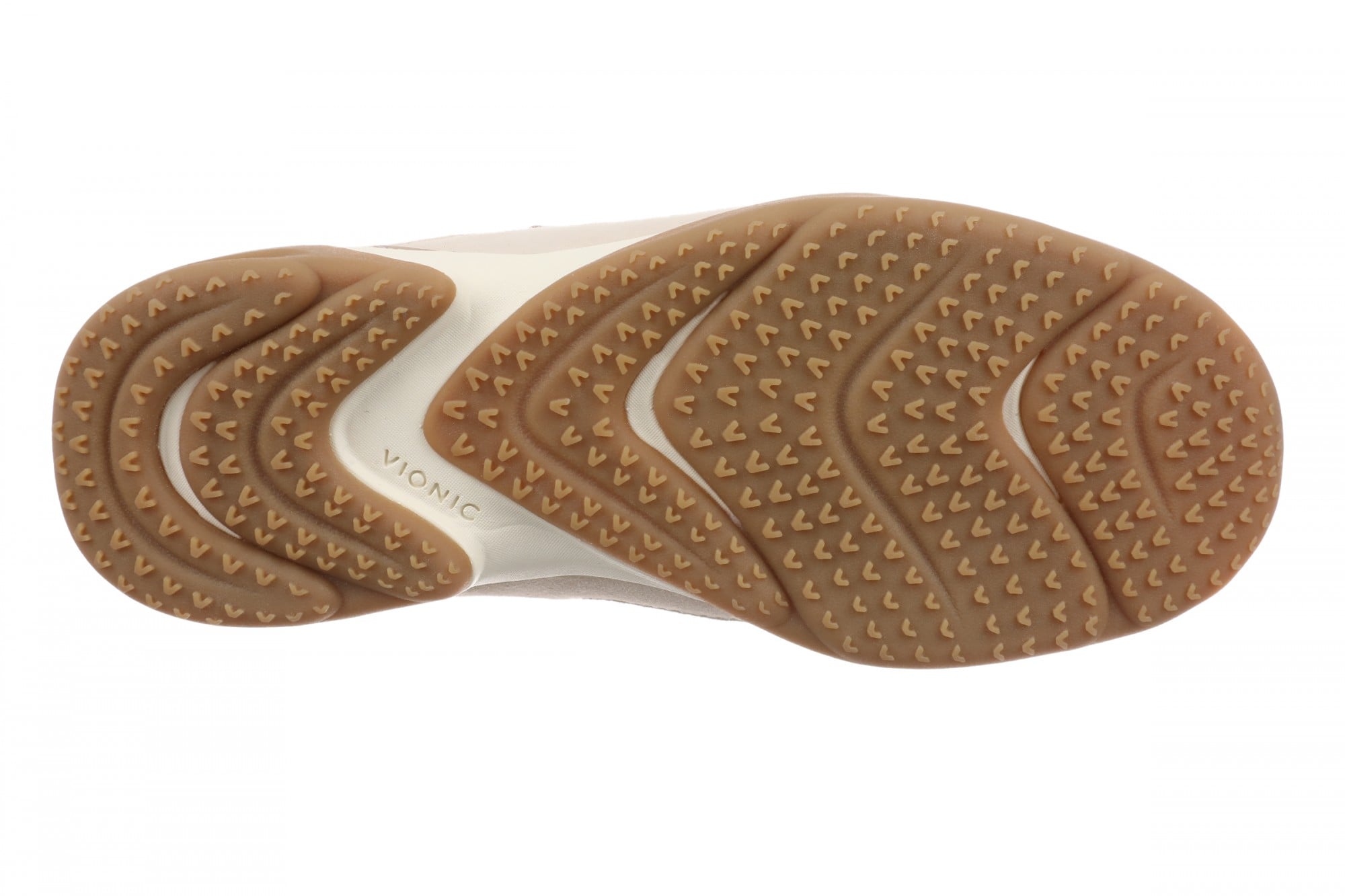 Vionic Walk Slim Giselle Women's Comfortable Orthotic Arch Support Mary Jane Walking Shoes - Ivory/gold - Back