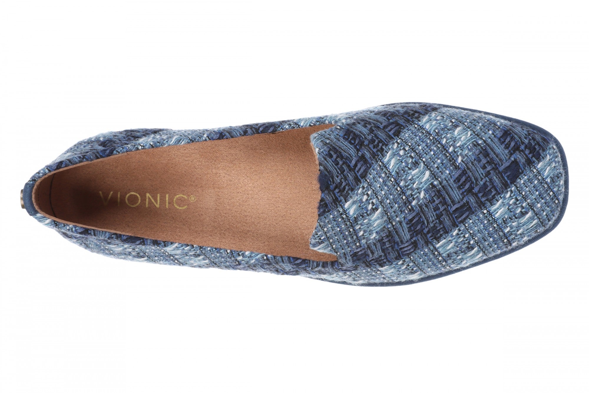 Vionic Willa 2.0 Women's Comfortable Orthotic Slip-On Loafers with Arch Support - Dark Denim - Top