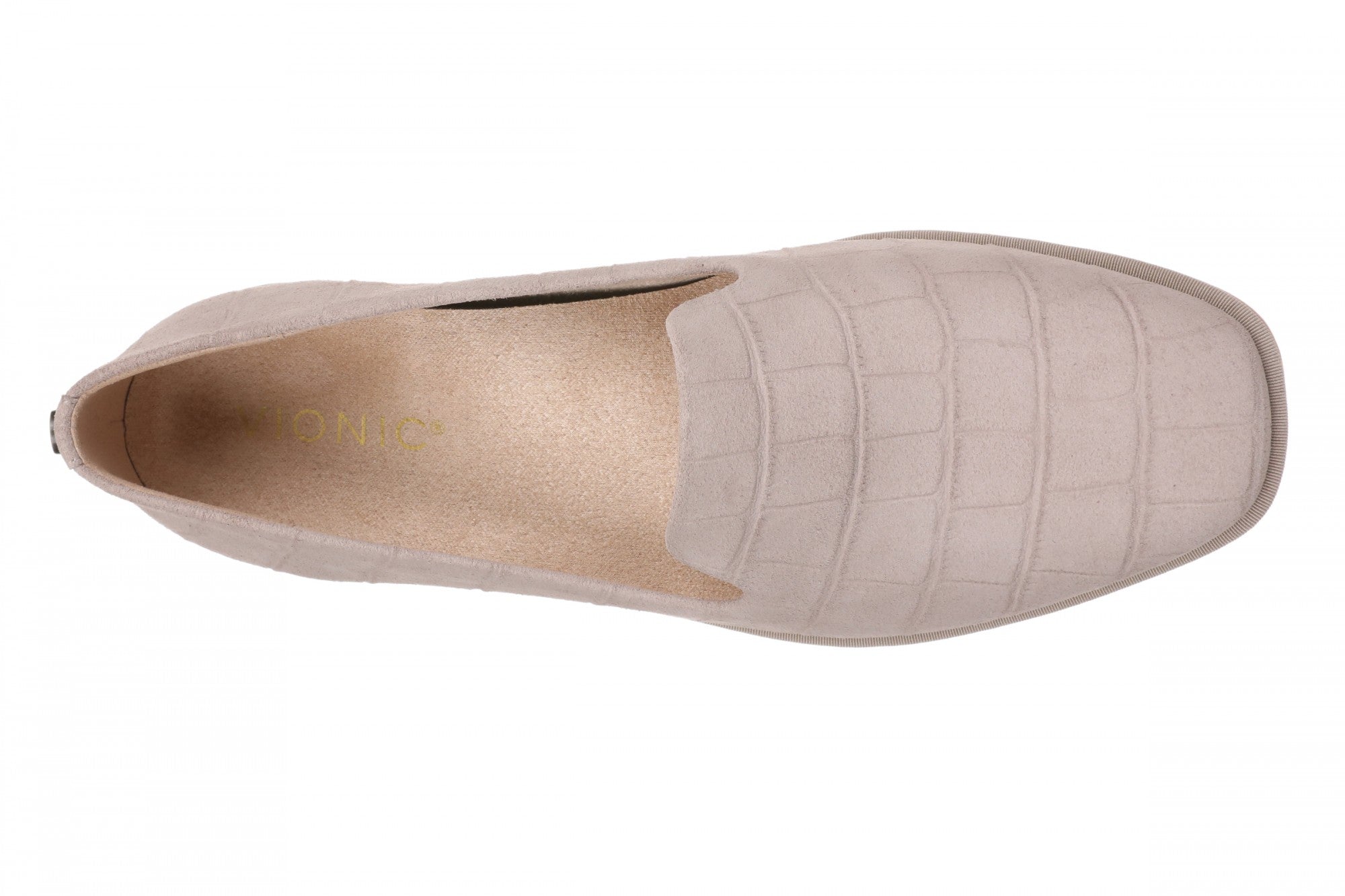 Vionic Willa 2.0 Women's Comfortable Orthotic Slip-On Loafers with Arch Support - Cobblestone - Top