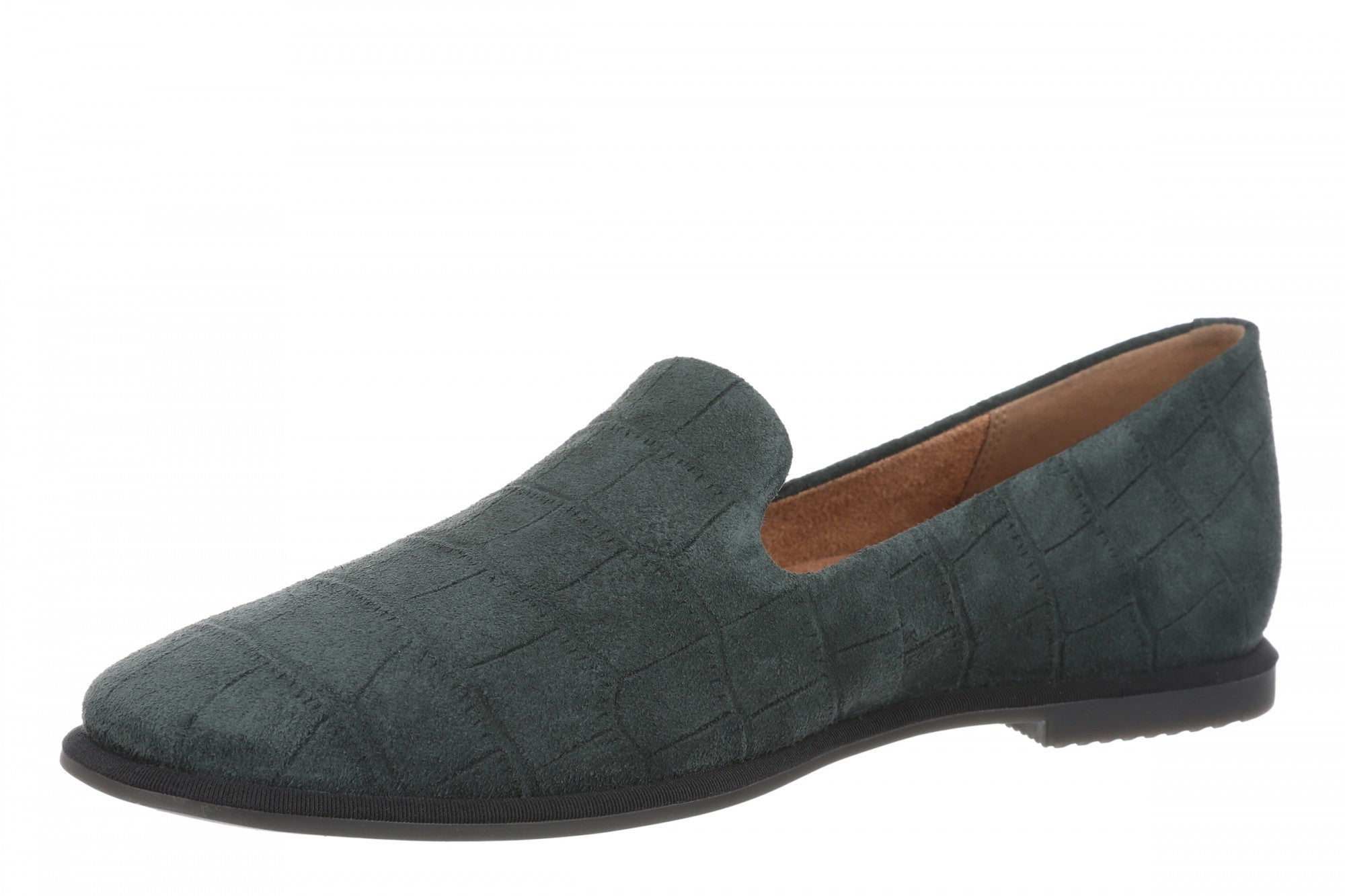 Vionic Willa 2.0 Women's Comfortable Orthotic Slip-On Loafers with Arch Support - Scarab - Left angle