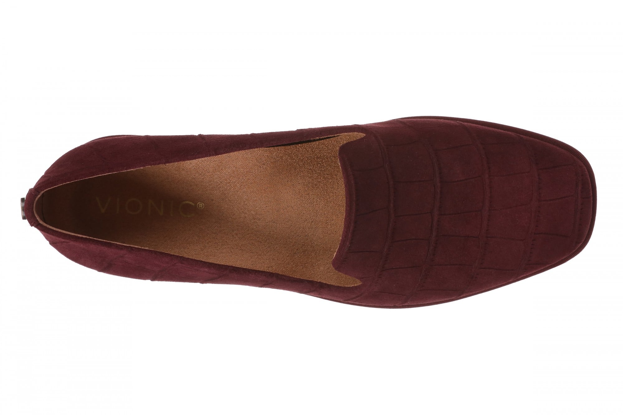 Vionic Willa 2.0 Women's Comfortable Orthotic Slip-On Loafers with Arch Support - Cherry Jubilee - Top