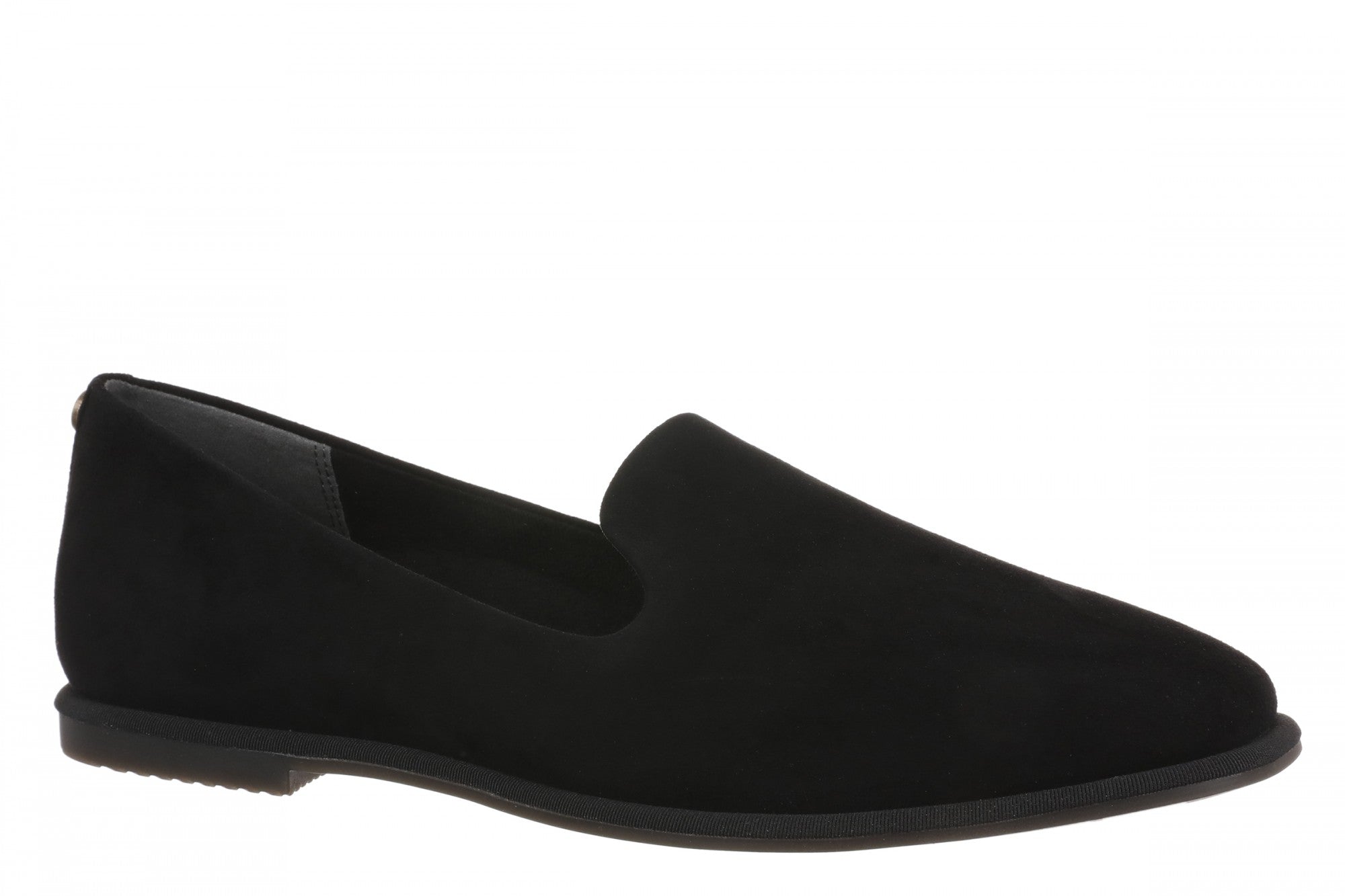 Vionic Willa 2.0 Women's Comfortable Orthotic Slip-On Loafers with Arch Support - Black Suede - Angle main