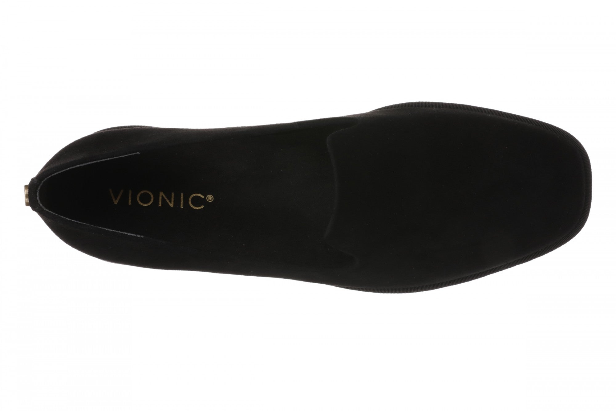 Vionic Willa 2.0 Women's Comfortable Orthotic Slip-On Loafers with Arch Support - Black Suede - Top