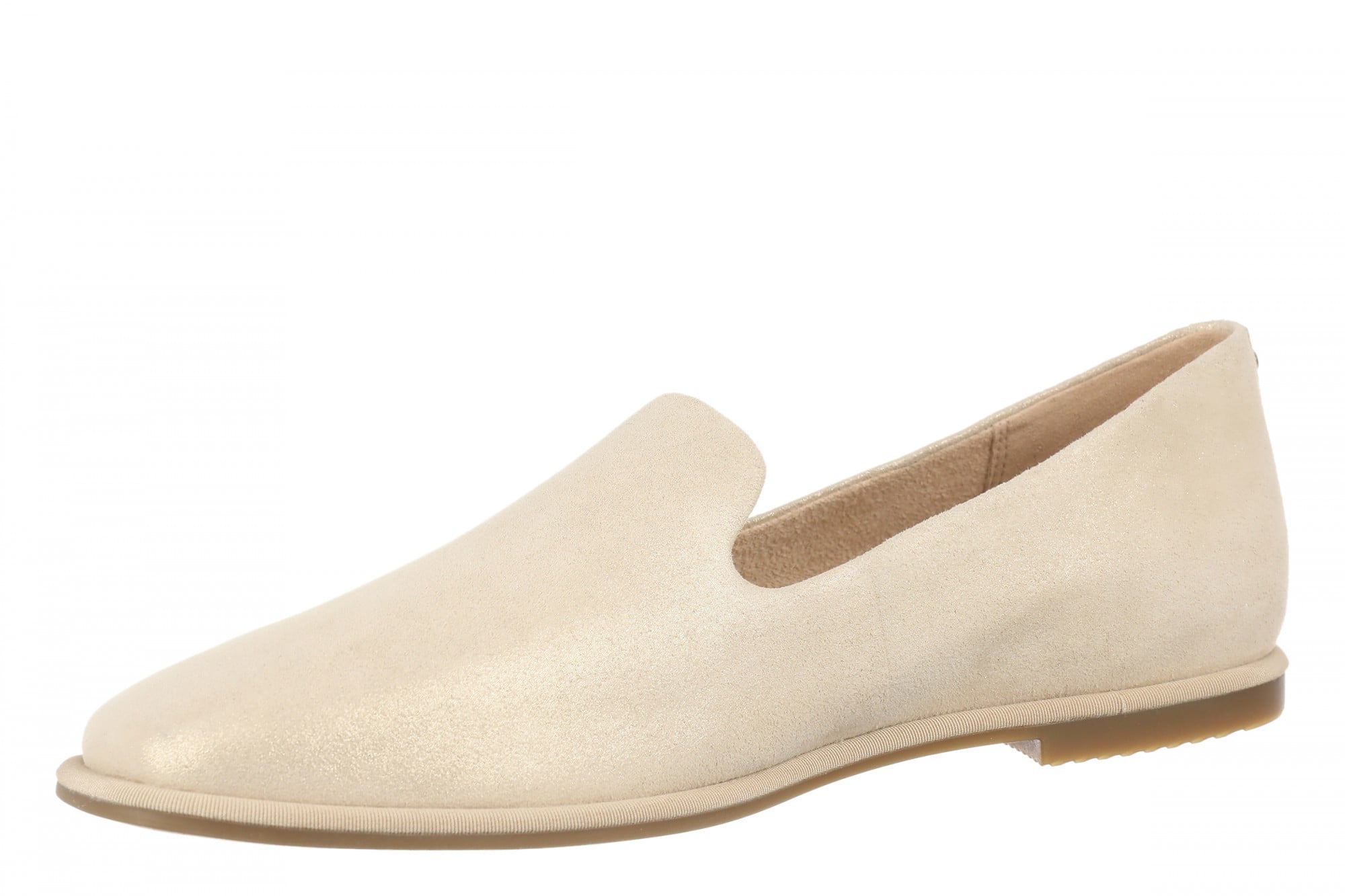Vionic Willa 2.0 Women's Comfortable Orthotic Slip-On Loafers with Arch Support - Gold - Left angle