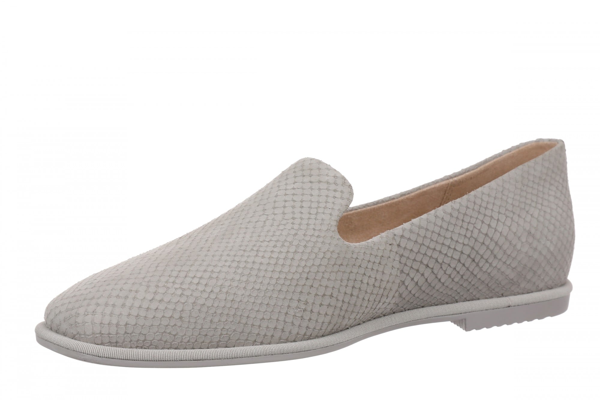 Vionic Willa 2.0 Women's Comfortable Orthotic Slip-On Loafers with Arch Support - Paloma Grey - Left angle