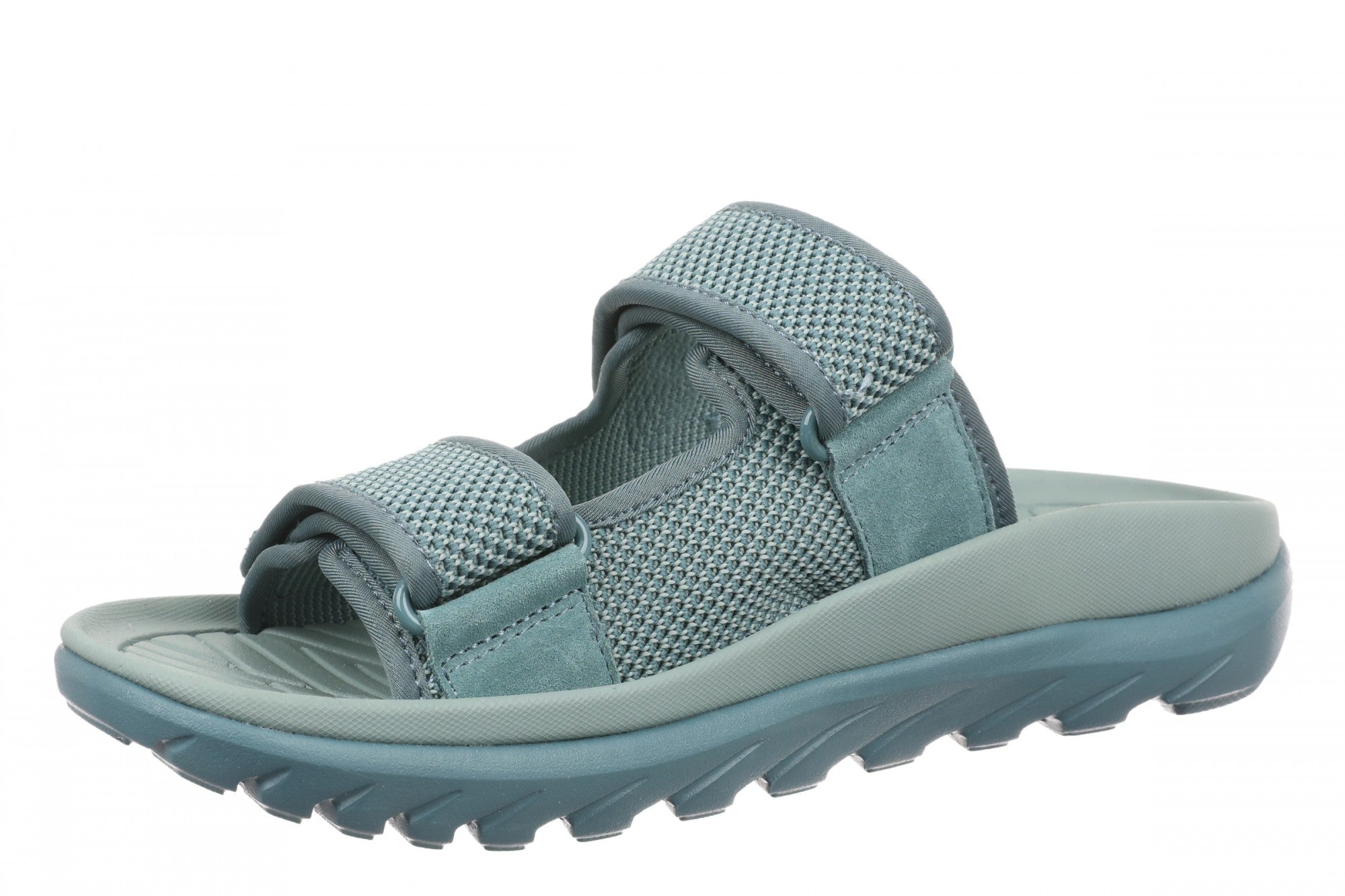 Vionic Hope Rx Women's Supportive Orthotic Slide Sandal with Arch Support - Bodega Blue - Left angle