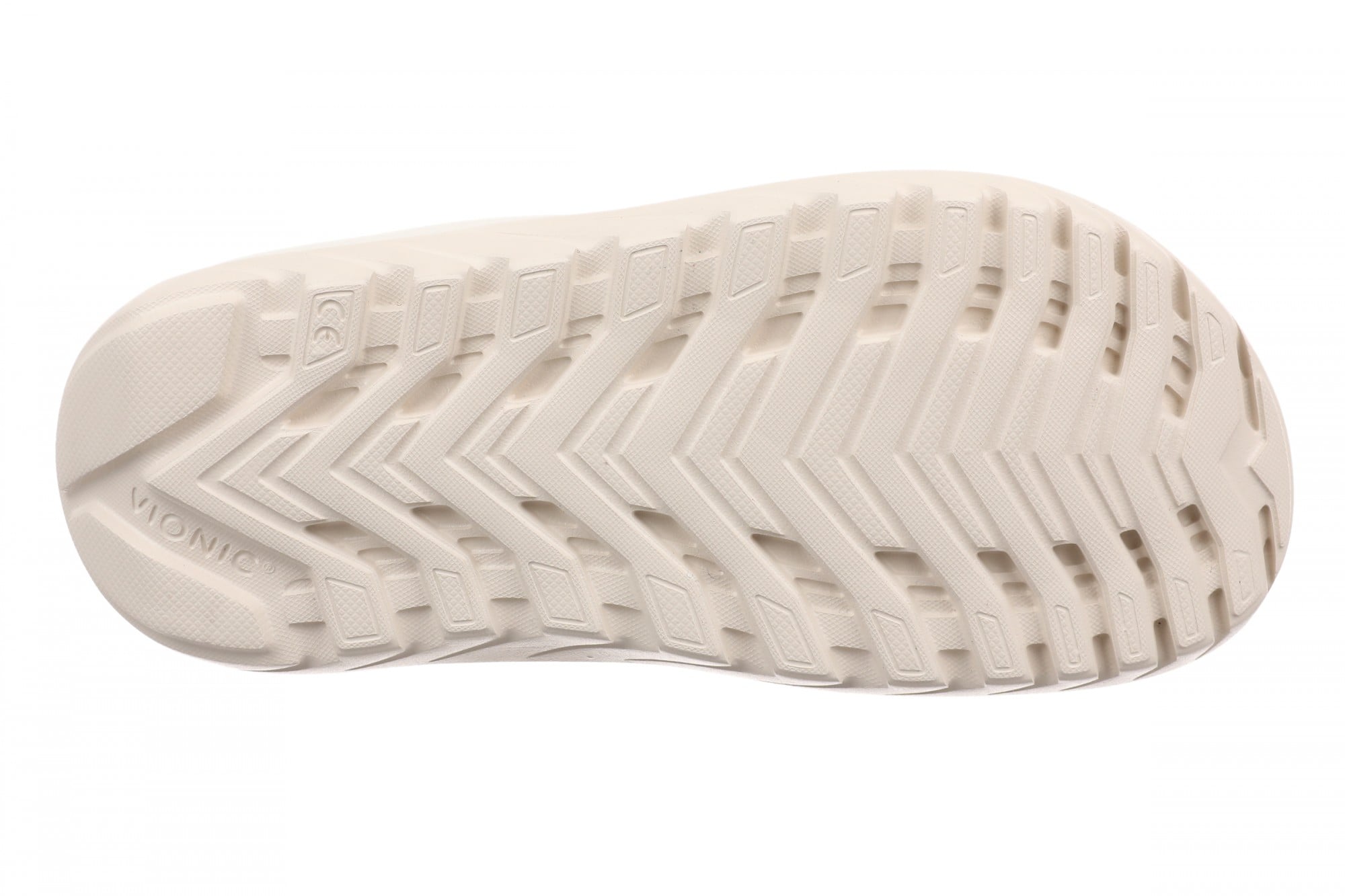 Vionic Hope Rx Women's Supportive Orthotic Slide Sandal with Arch Support - Parchment/gold - Bottom