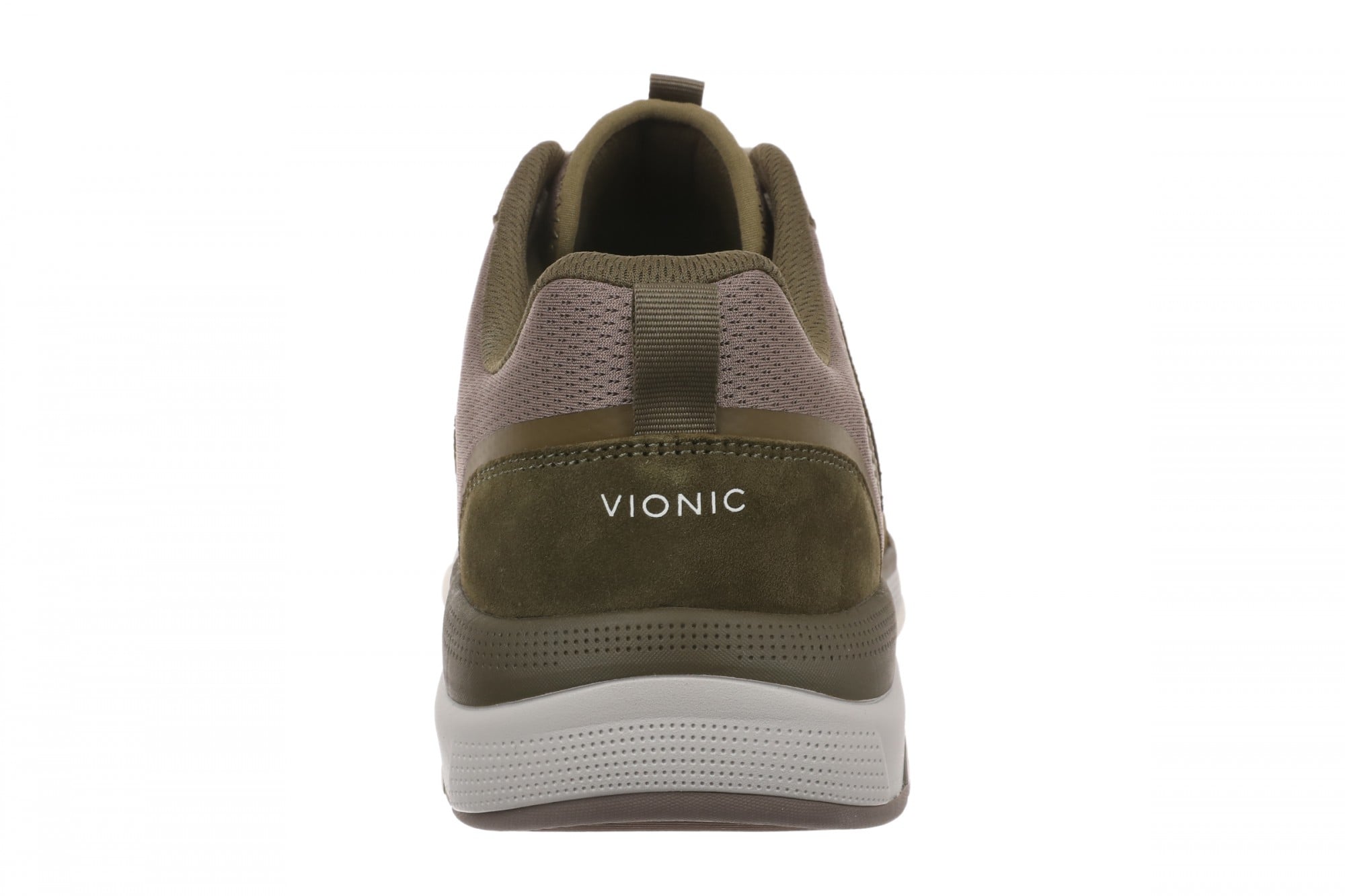 Vionic Walk Strider Knit - Men's Sneaker - Men's Comfortable Orthotic Arch Support Walking Sneakers - Dark Olive - Back