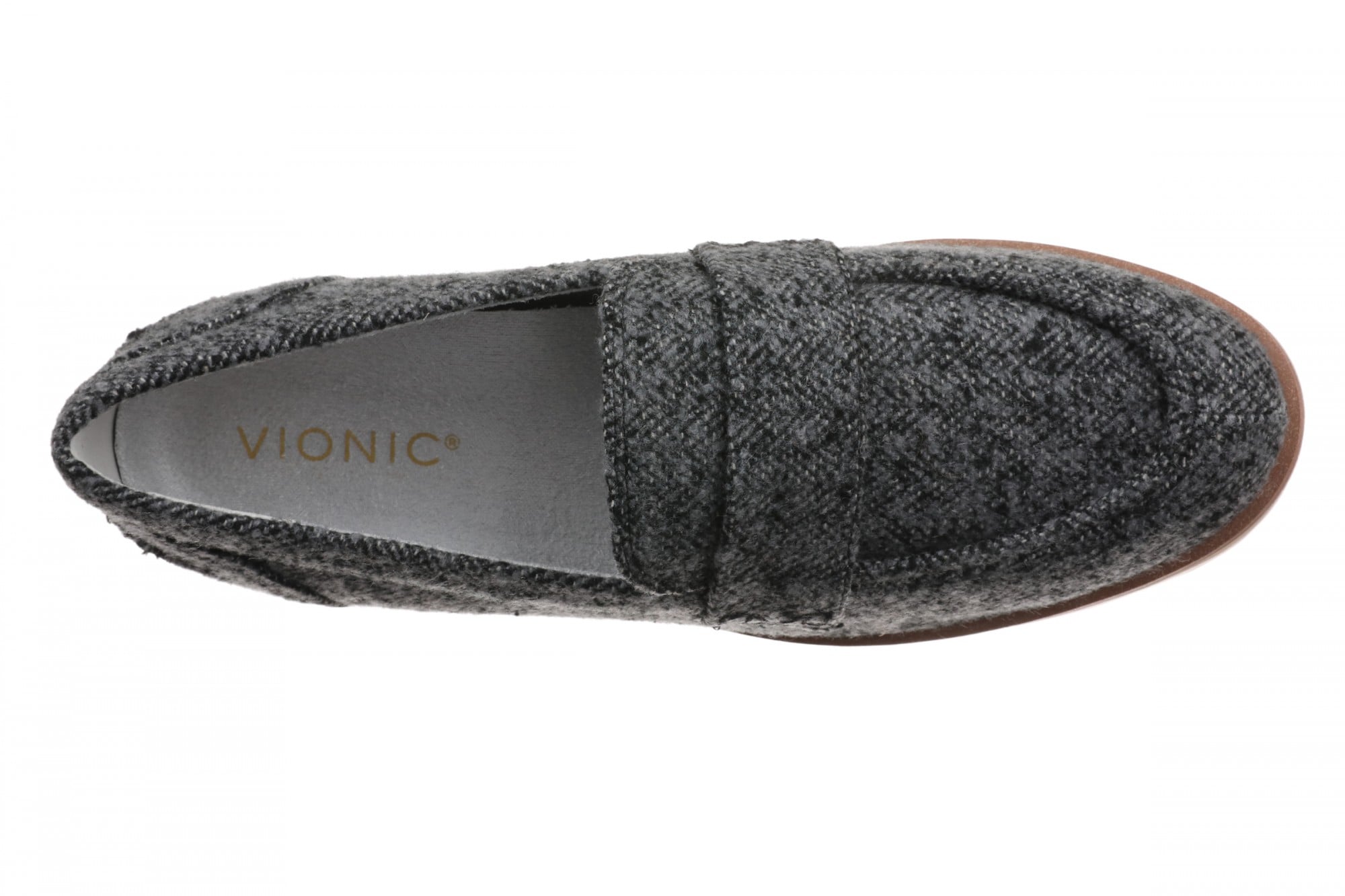 Vionic Cleo Loafer Women's Comfortable Orthotic Arch Support Slip-On Loafer - Slate Grey Multi - Top