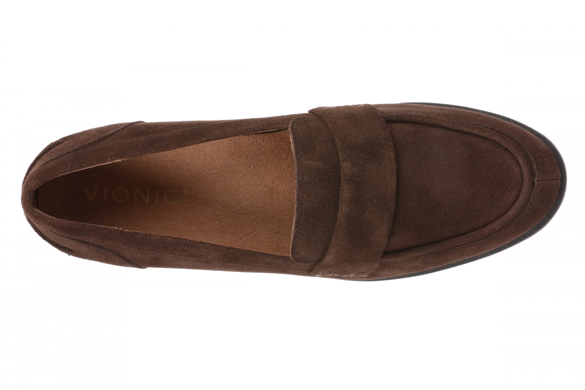 Vionic Cleo Loafer Women's Comfortable Orthotic Arch Support Slip-On Loafer - Coffee - Top