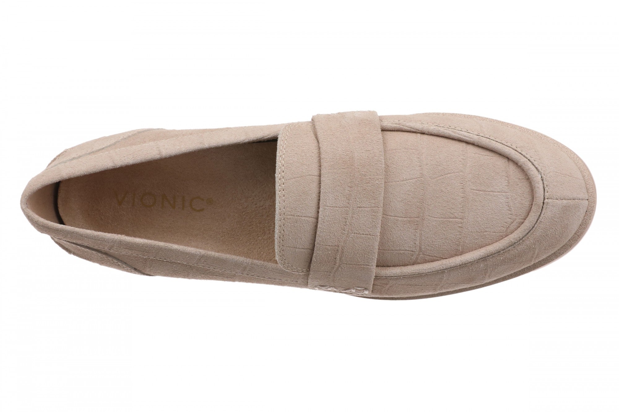 Vionic Cleo Loafer Women's Comfortable Orthotic Arch Support Slip-On Loafer - Lucid Beige - Top