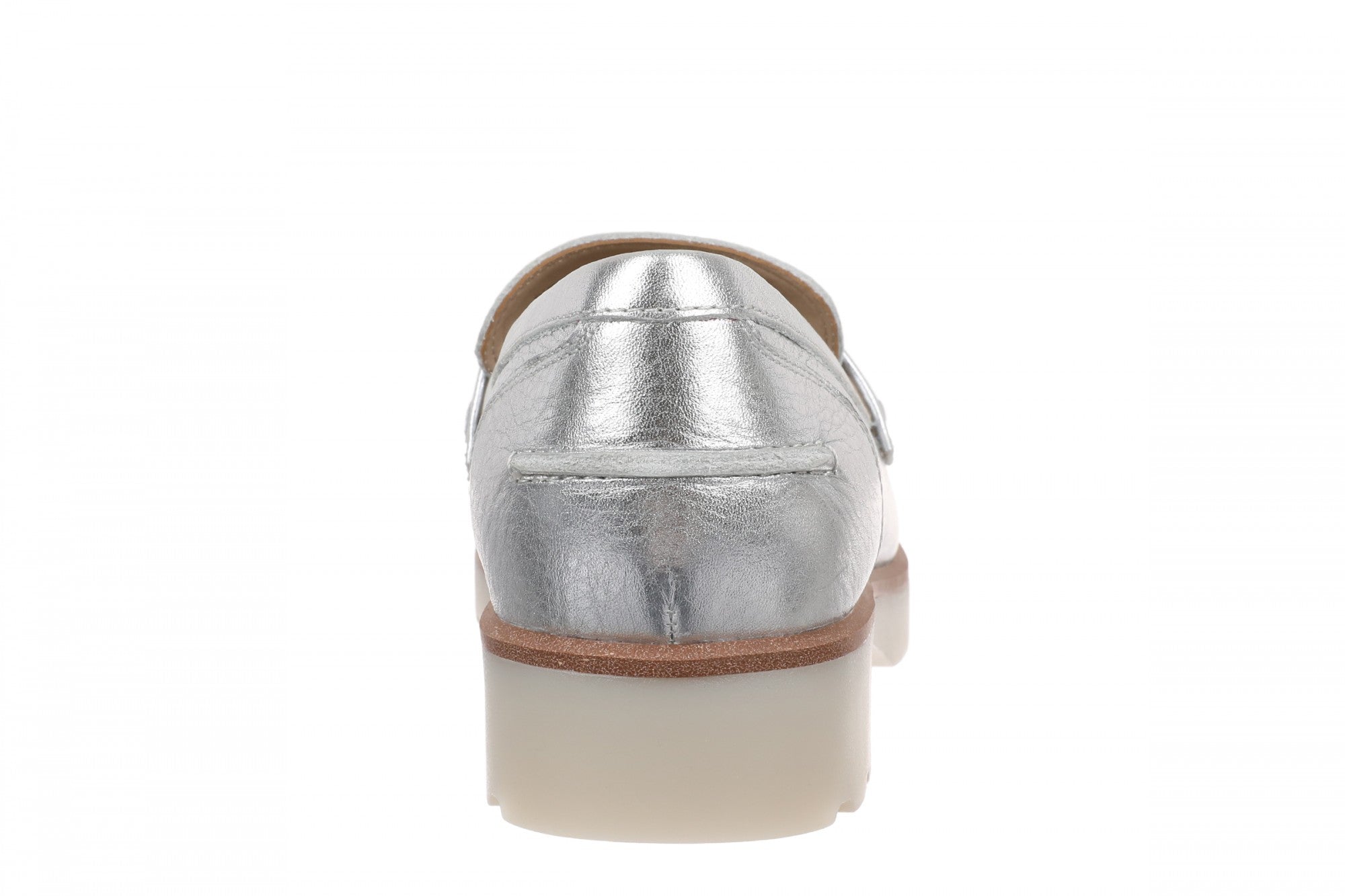 Vionic Cleo Loafer Women's Comfortable Orthotic Arch Support Slip-On Loafer - Silver - Back