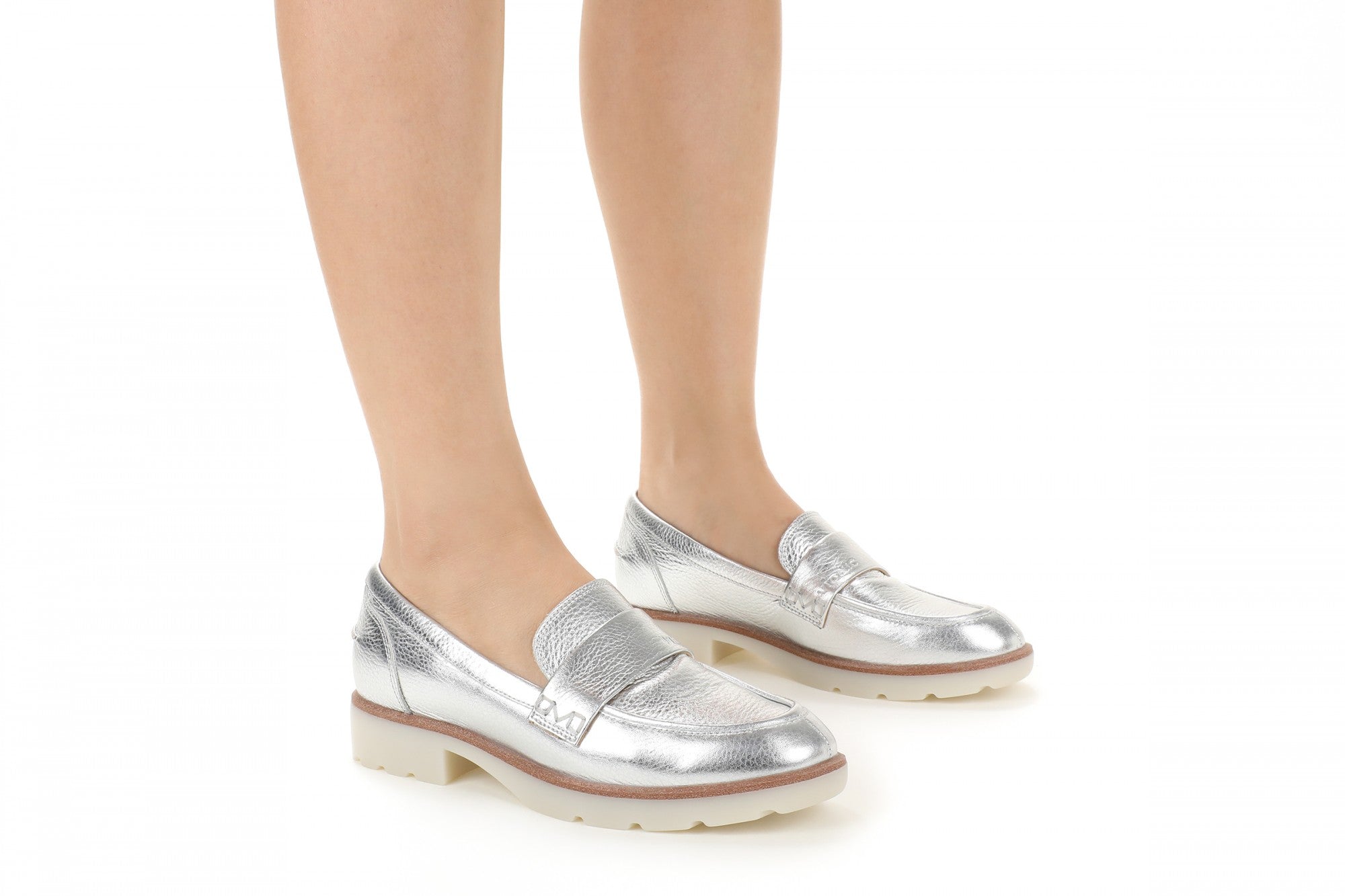 Vionic Cleo Loafer Women's Comfortable Orthotic Arch Support Slip-On Loafer - Silver - Lifestyle