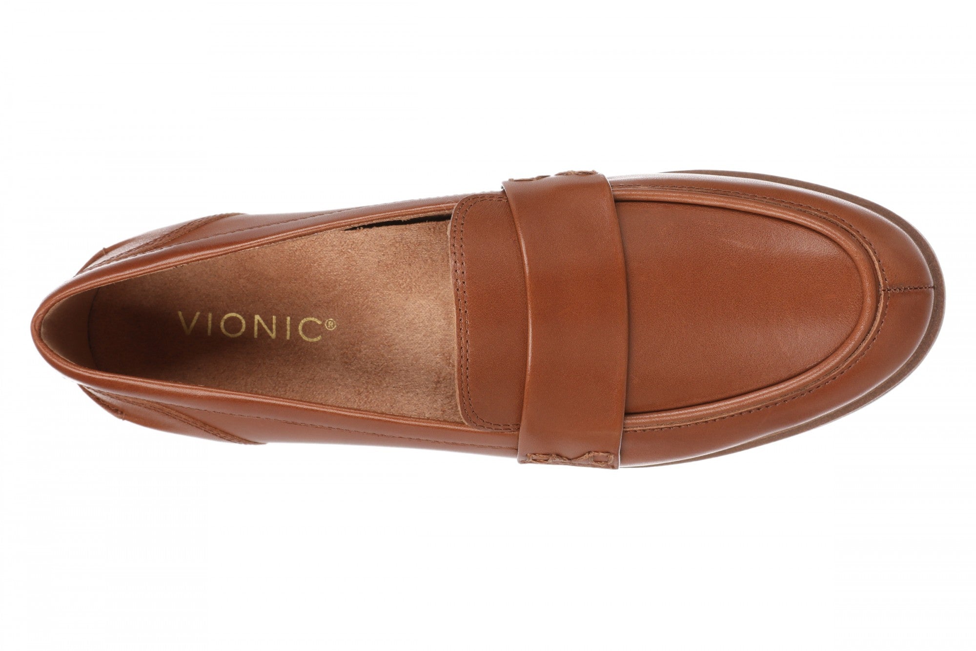 Vionic Cleo Loafer Women's Comfortable Orthotic Arch Support Slip-On Loafer - Tan - Top