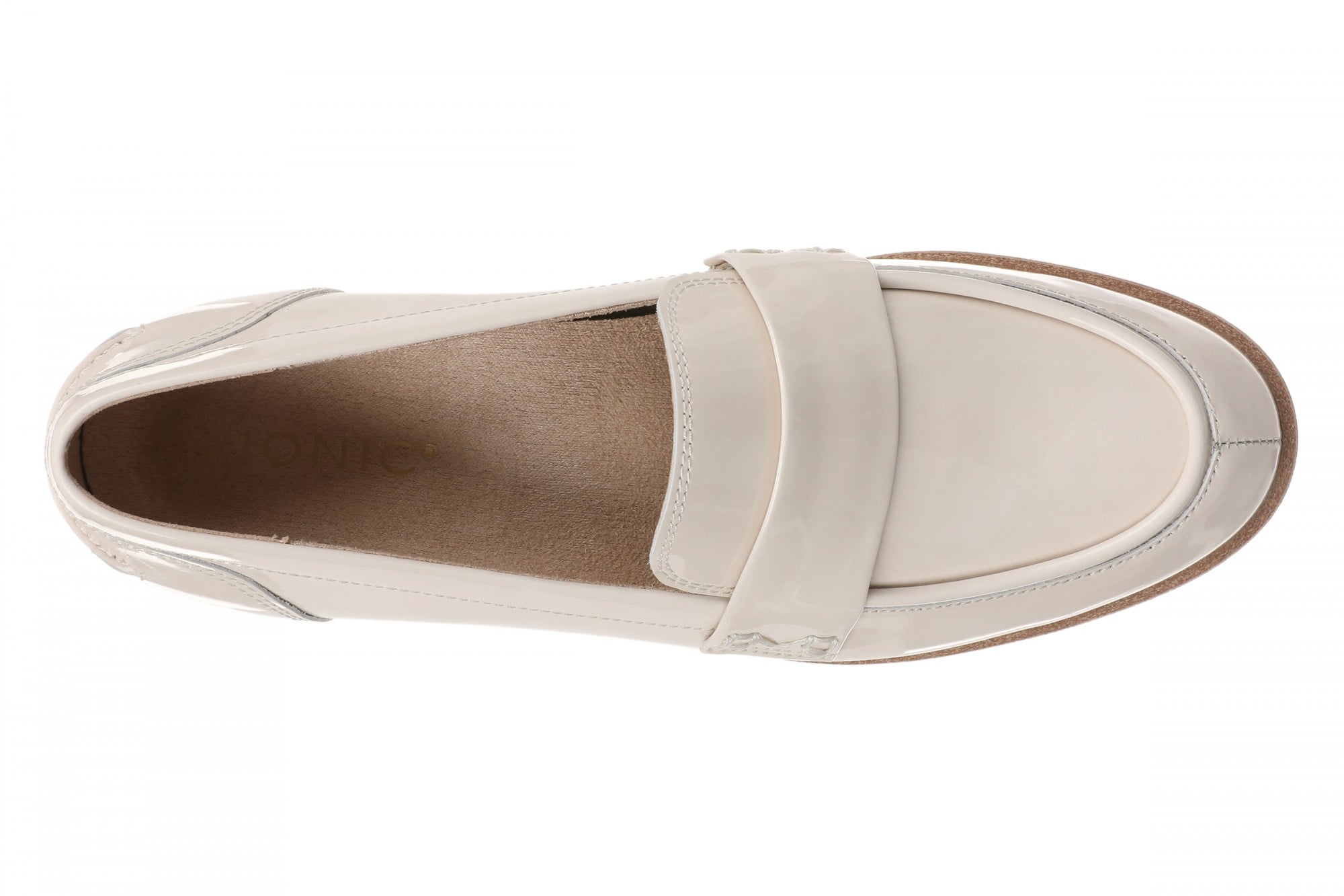 Vionic Cleo Loafer Women's Comfortable Orthotic Arch Support Slip-On Loafer - Light Cream - Top