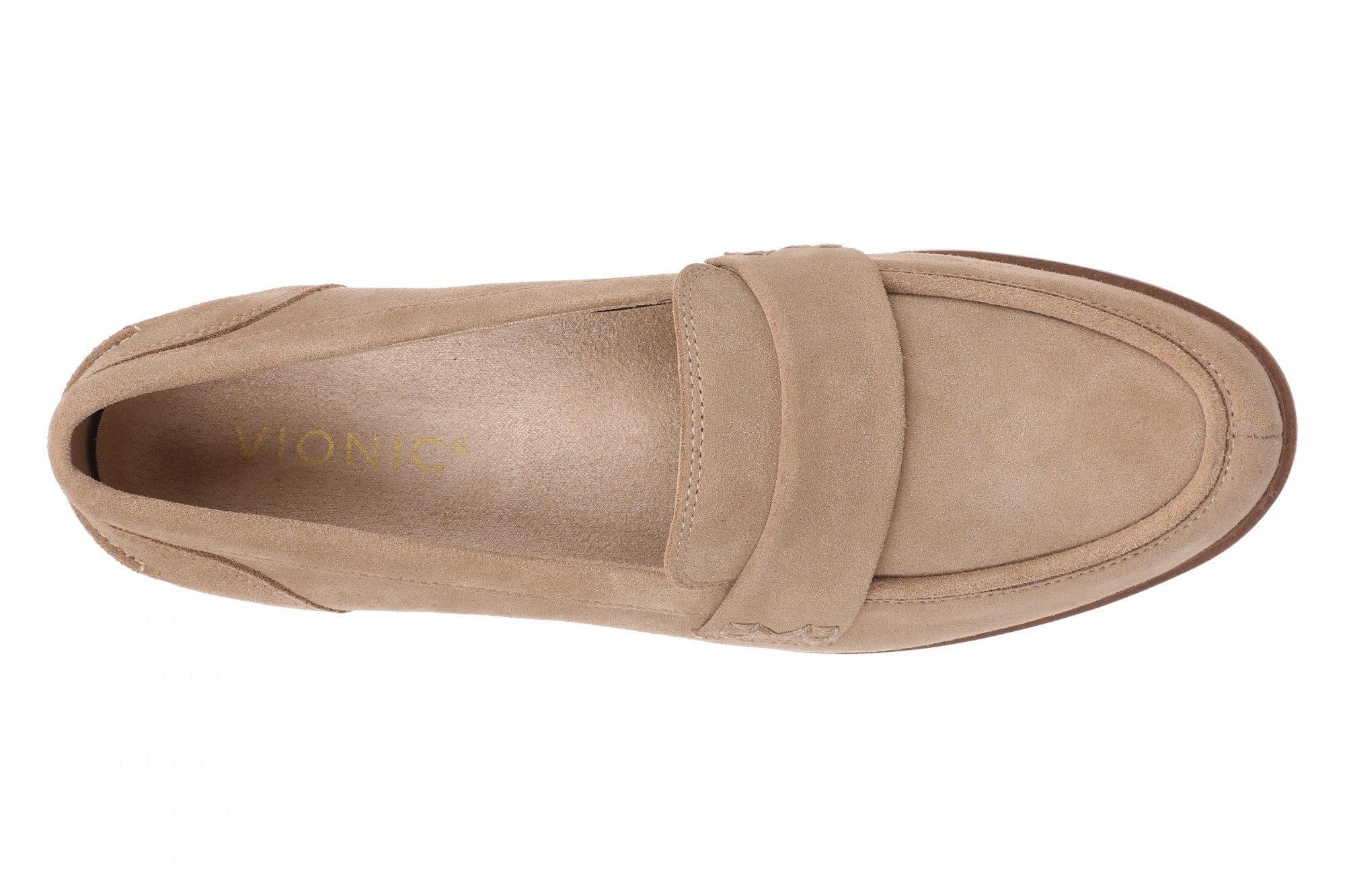 Vionic Cleo Loafer Women's Comfortable Orthotic Arch Support Slip-On Loafer - Desert Sand - Top