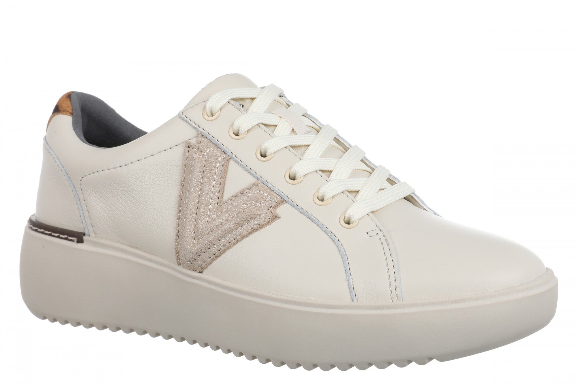 Vionic Kearny Lace 2.0 Women's Oxford/Lace Up Shoe - Cream - Angle main