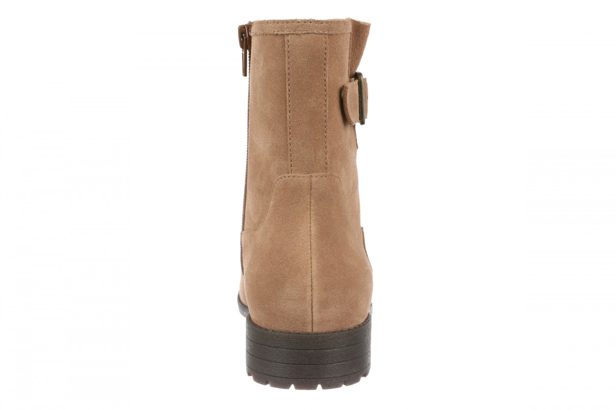 Vionic Jill Women's Heeled Ankle Boot - Women's Comfortable Orthotic Arch Support Ankle Boot - Hazelnut - Back