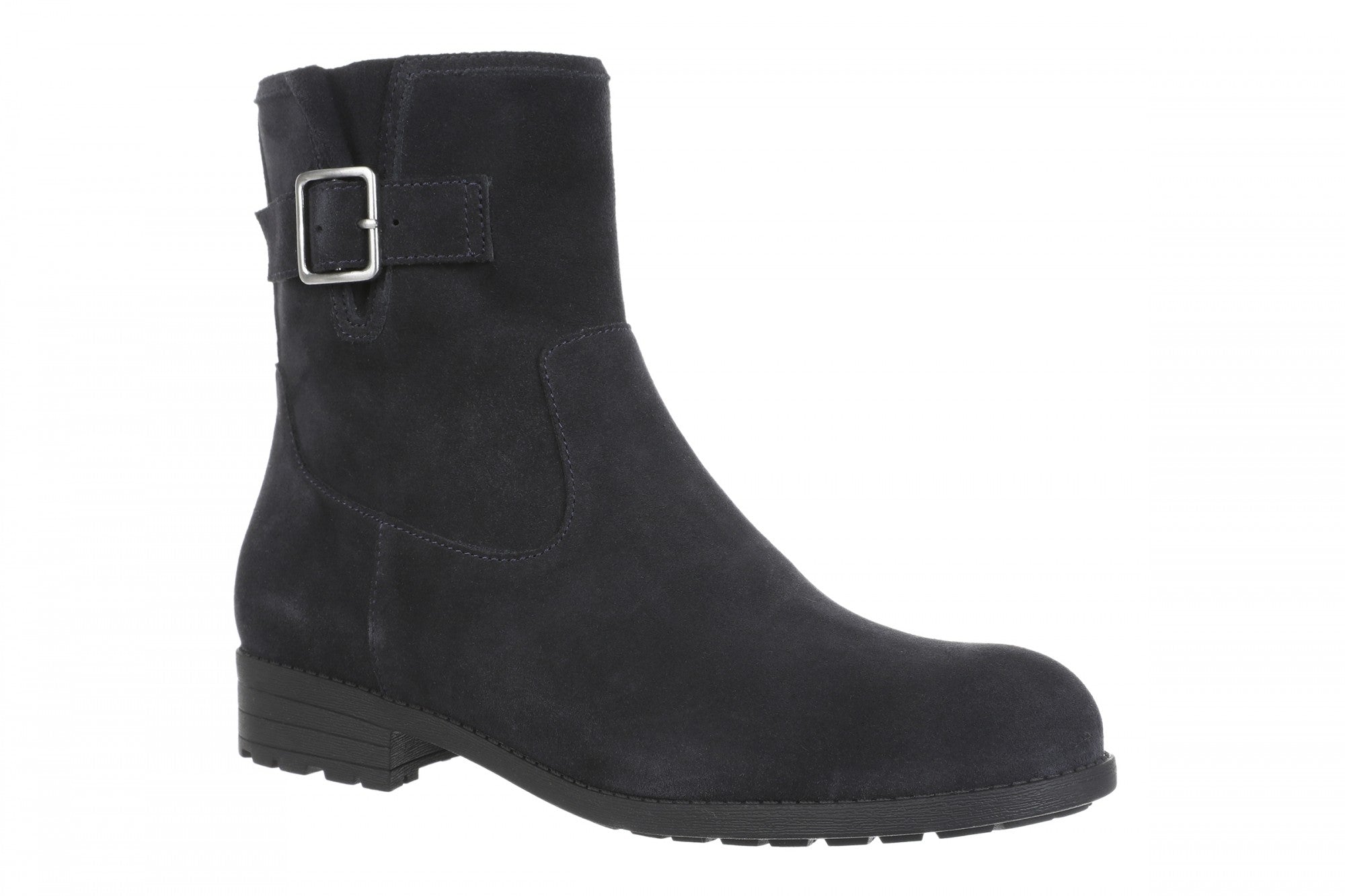 Vionic Jill Women's Heeled Ankle Boot - Women's Comfortable Orthotic Arch Support Ankle Boot - Navy Blazer - Angle main
