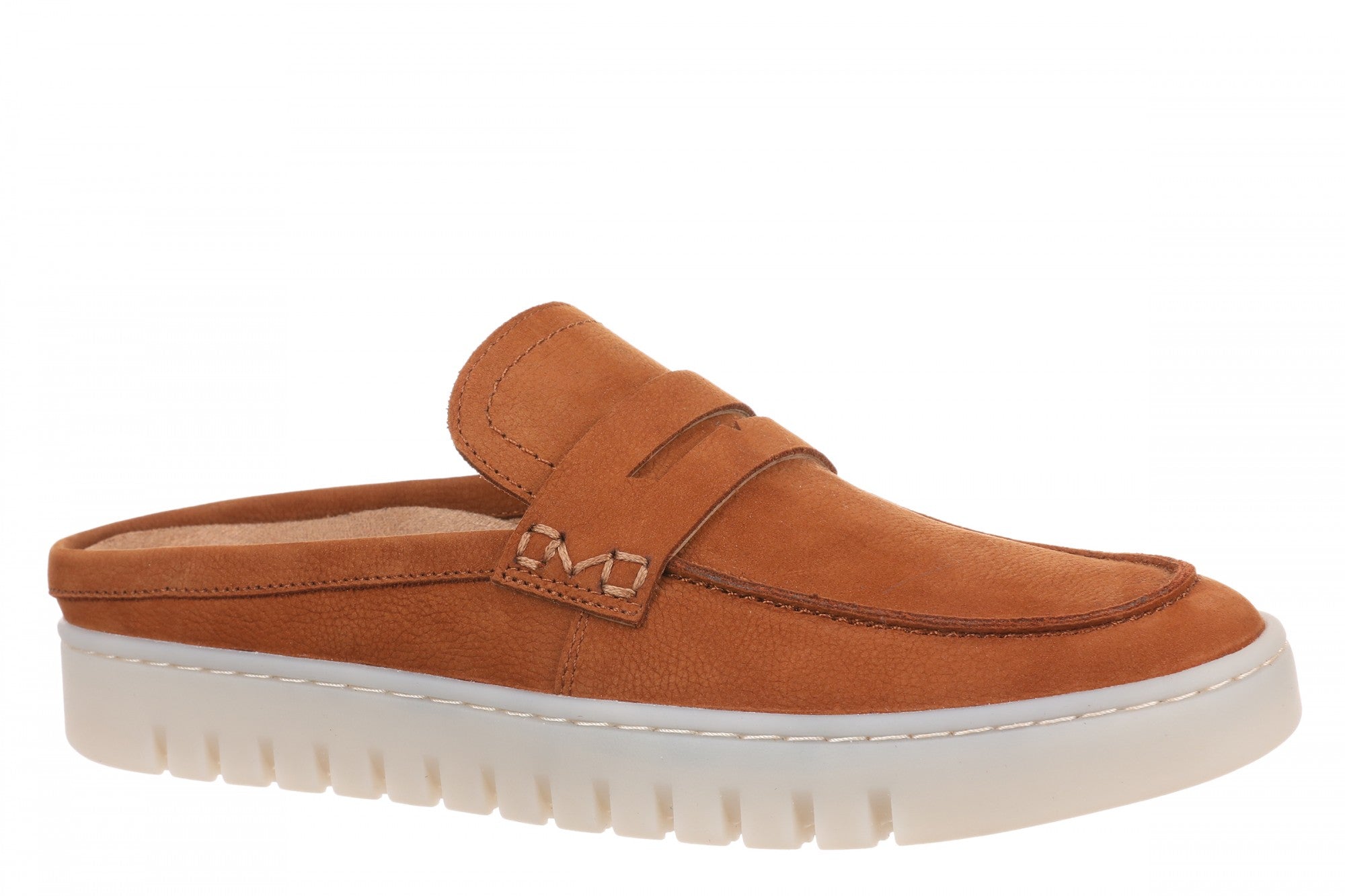 Vionic Uptown Mule 2.0 - Women's Supportive Orthotic Comfort Mule with Arch Support in Brandy Leather