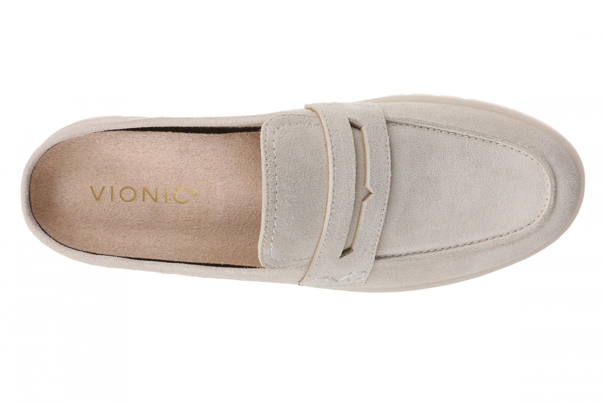 Vionic Uptown Mule 2.0 - Women's Supportive Orthotic Comfort Mule with Arch Support - Parchment - Top