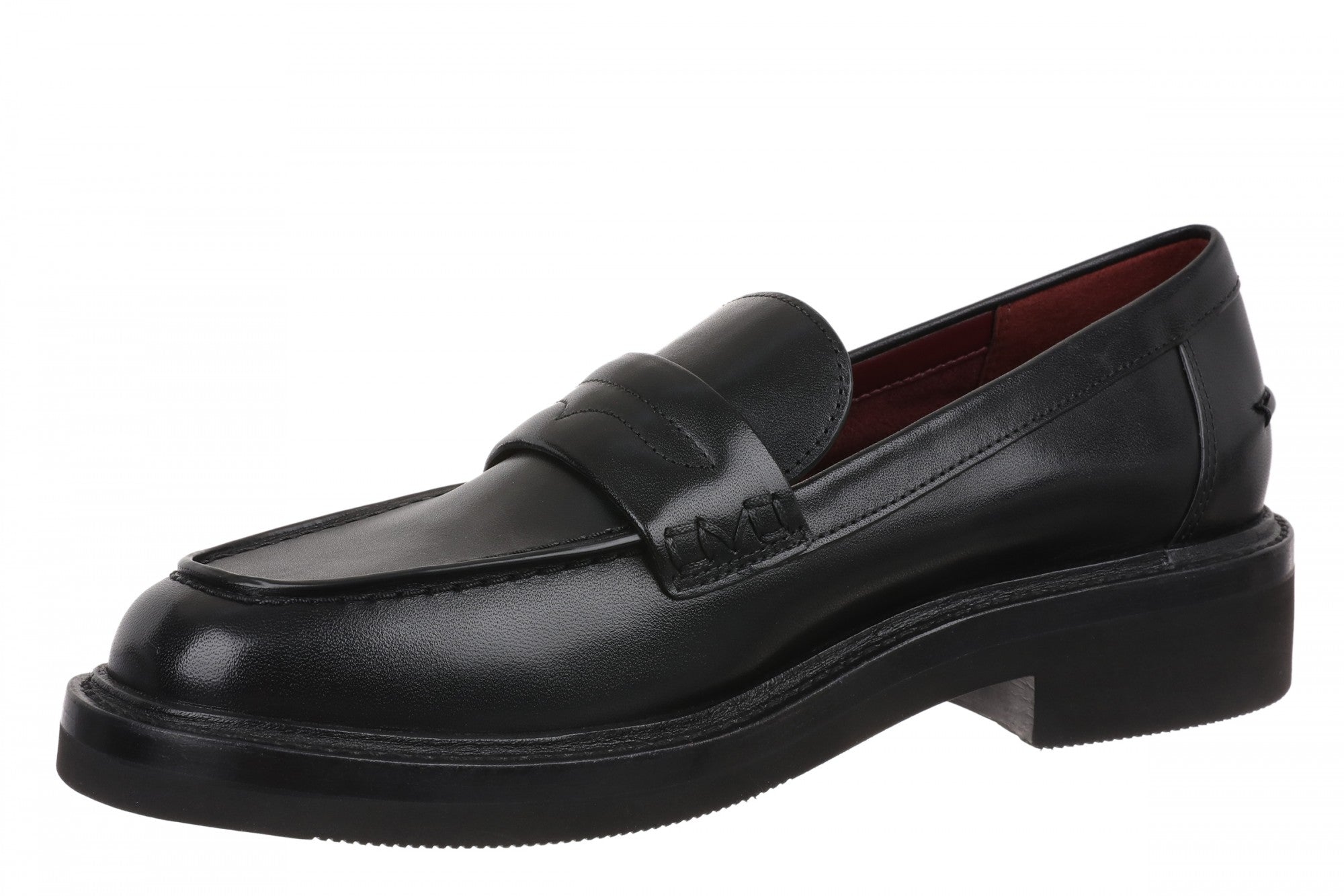Vionic Caitlin Women's Slip-On Loafer - Orthotic Arch Support Comfort Shoe - Black - Left angle