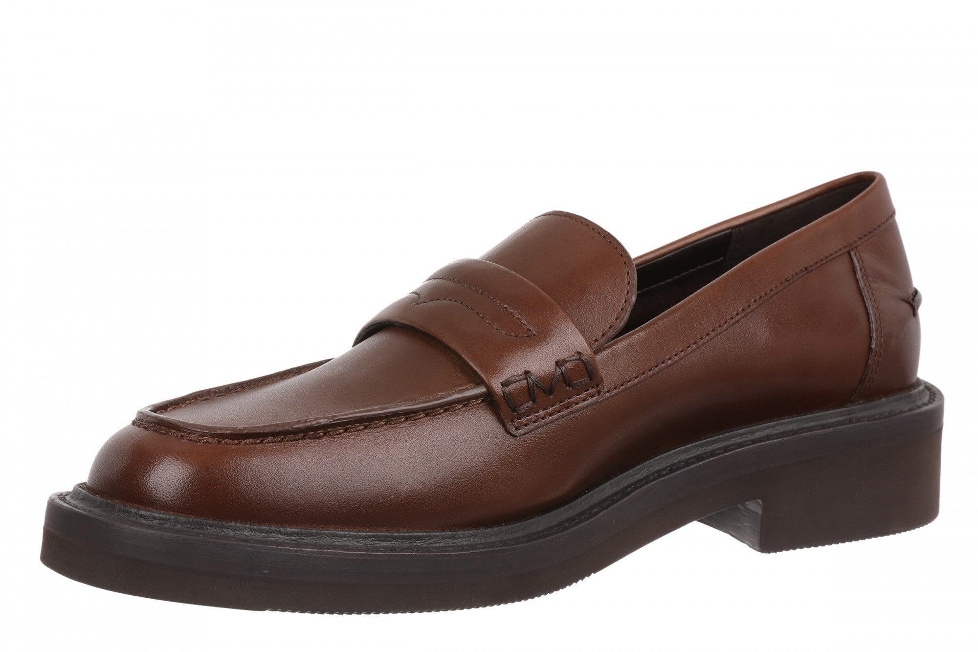 Vionic Caitlin Women's Slip-On Loafer - Orthotic Arch Support Comfort Shoe - Coffee - Left angle