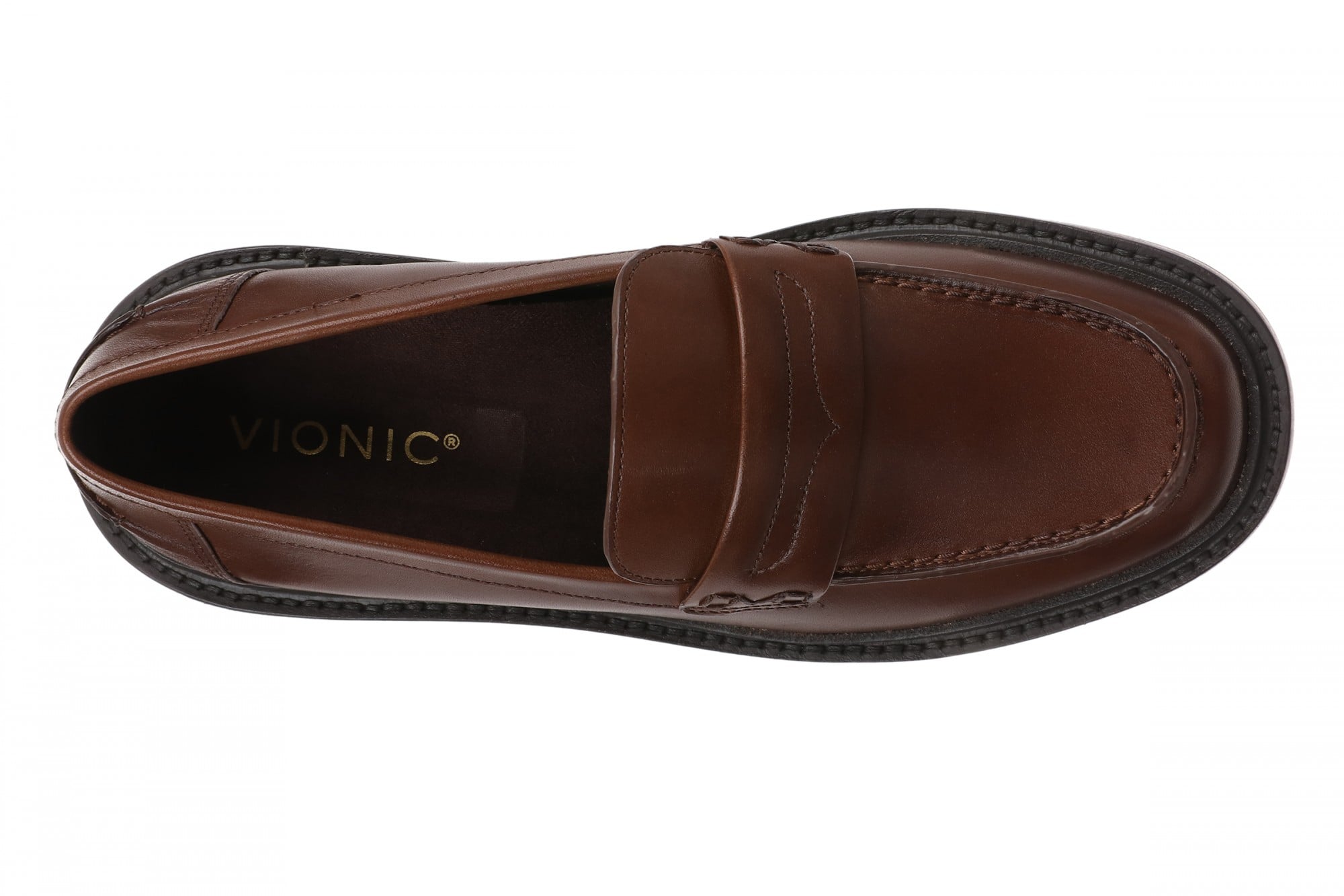 Vionic Caitlin Women's Slip-On Loafer - Orthotic Arch Support Comfort Shoe - Coffee - Top