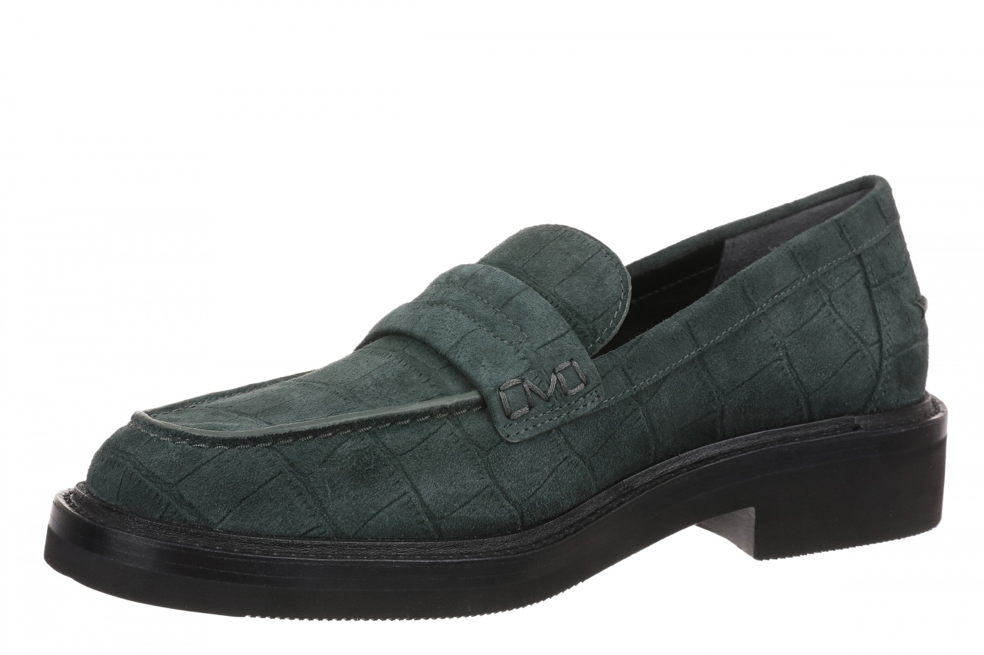 Vionic Caitlin Women's Slip-On Loafer - Orthotic Arch Support Comfort Shoe - Scarab - Left angle