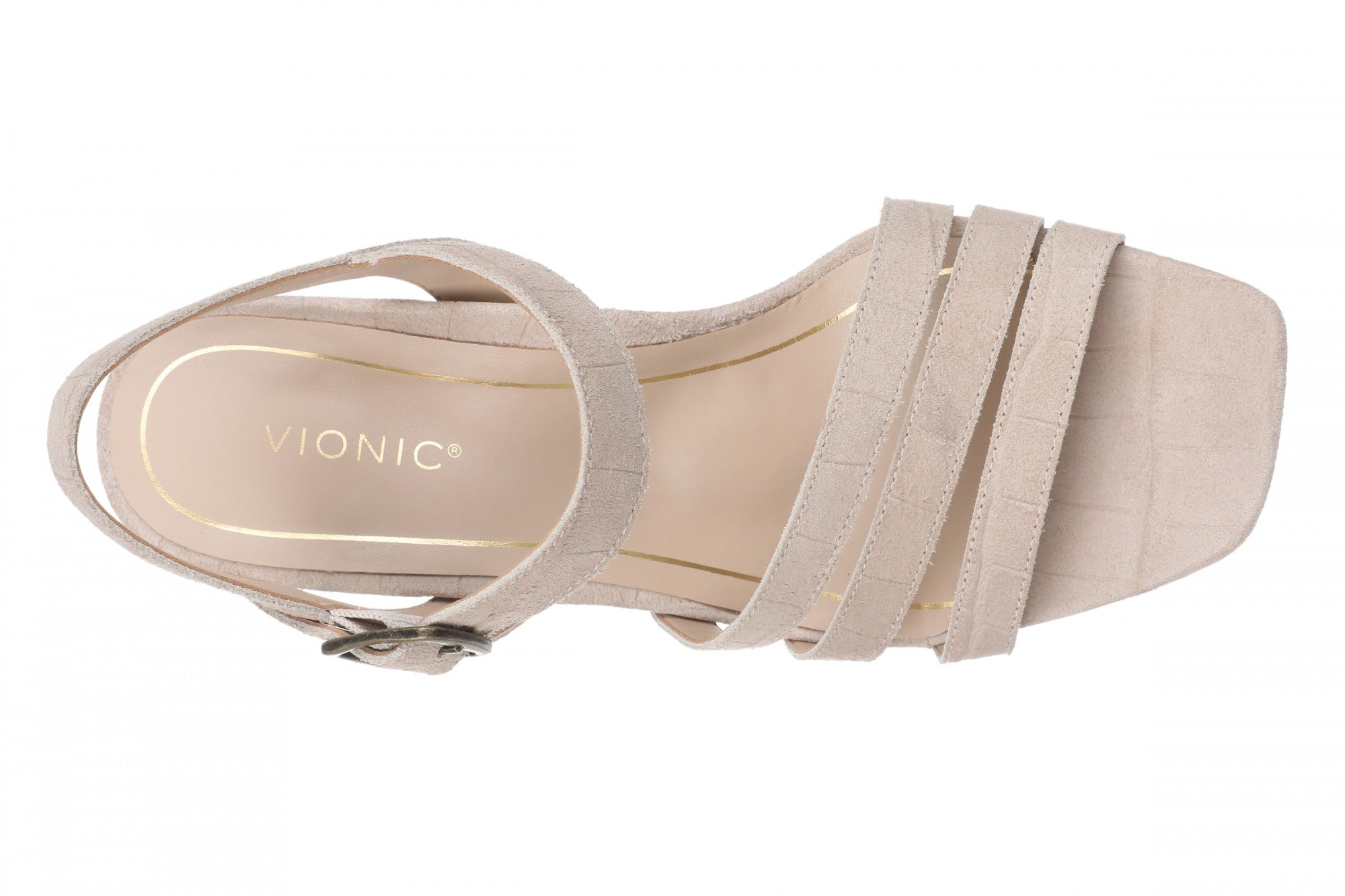 Vionic Nora Women's Strappy Sandal Sandal - Lucid Beige - Top