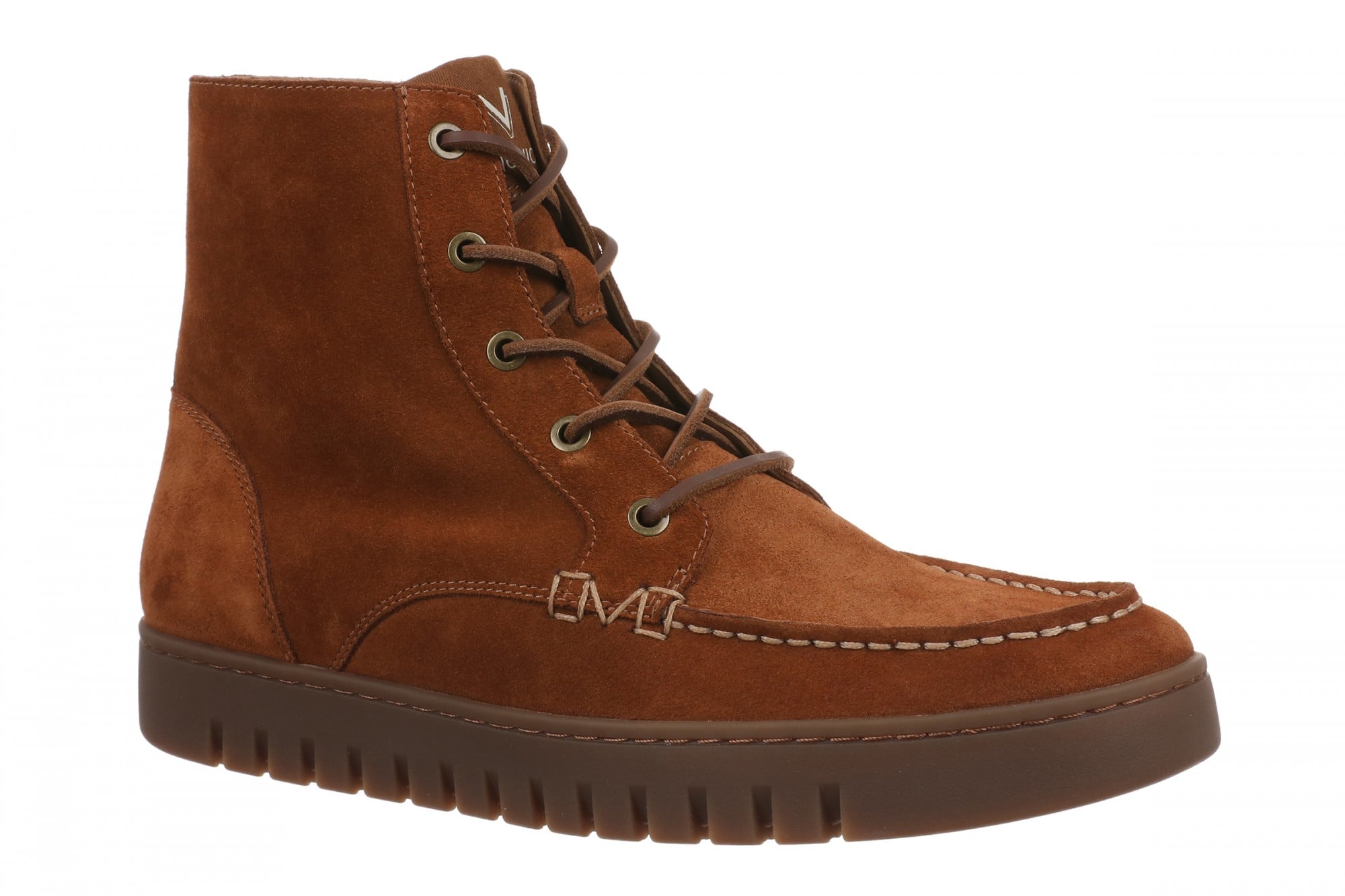 Vionic Uptown Jackson - Men's Comfortable Orthotic Arch Support Casual Ankle Boot in Tobbaco