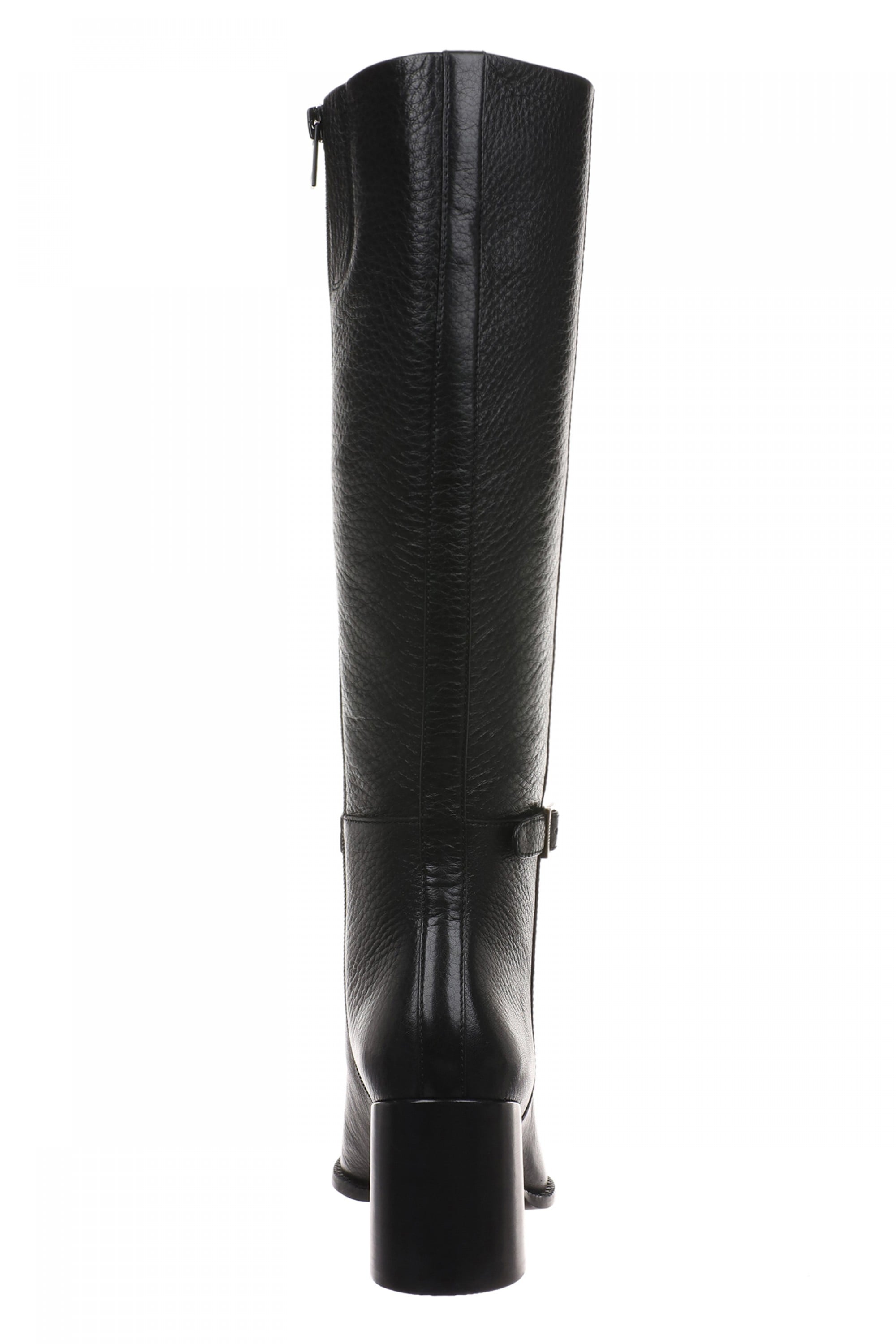 Vionic Valora Womens High Shaft Tall Boot - Women's Comfortable Orthotic Arch Support Tall Boot - Black Wide Calf - Back