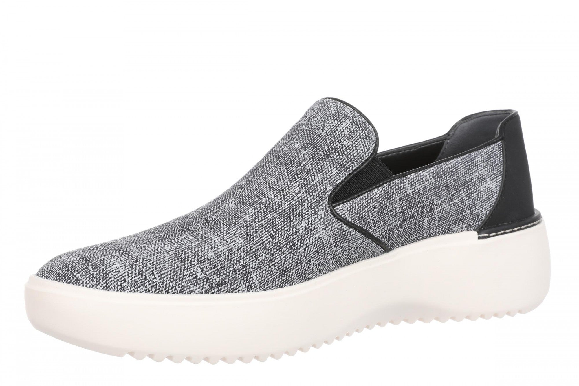 Vionic Kearny 2.0 Women's Slip-On Loafer Moc Shoe - Heather Black - Left angle