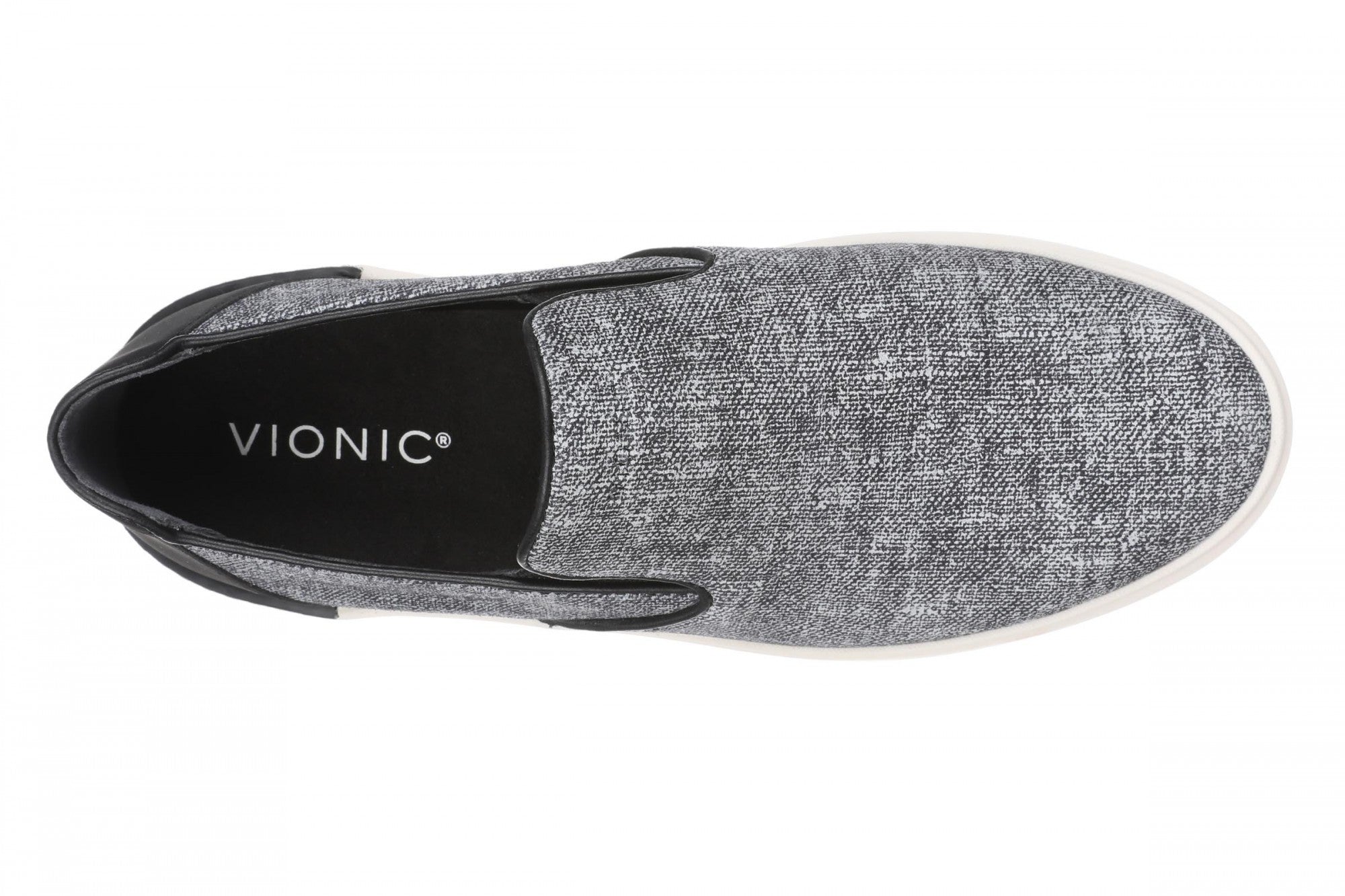 Vionic Kearny 2.0 Women's Slip-On Loafer Moc Shoe - Heather Black - Top