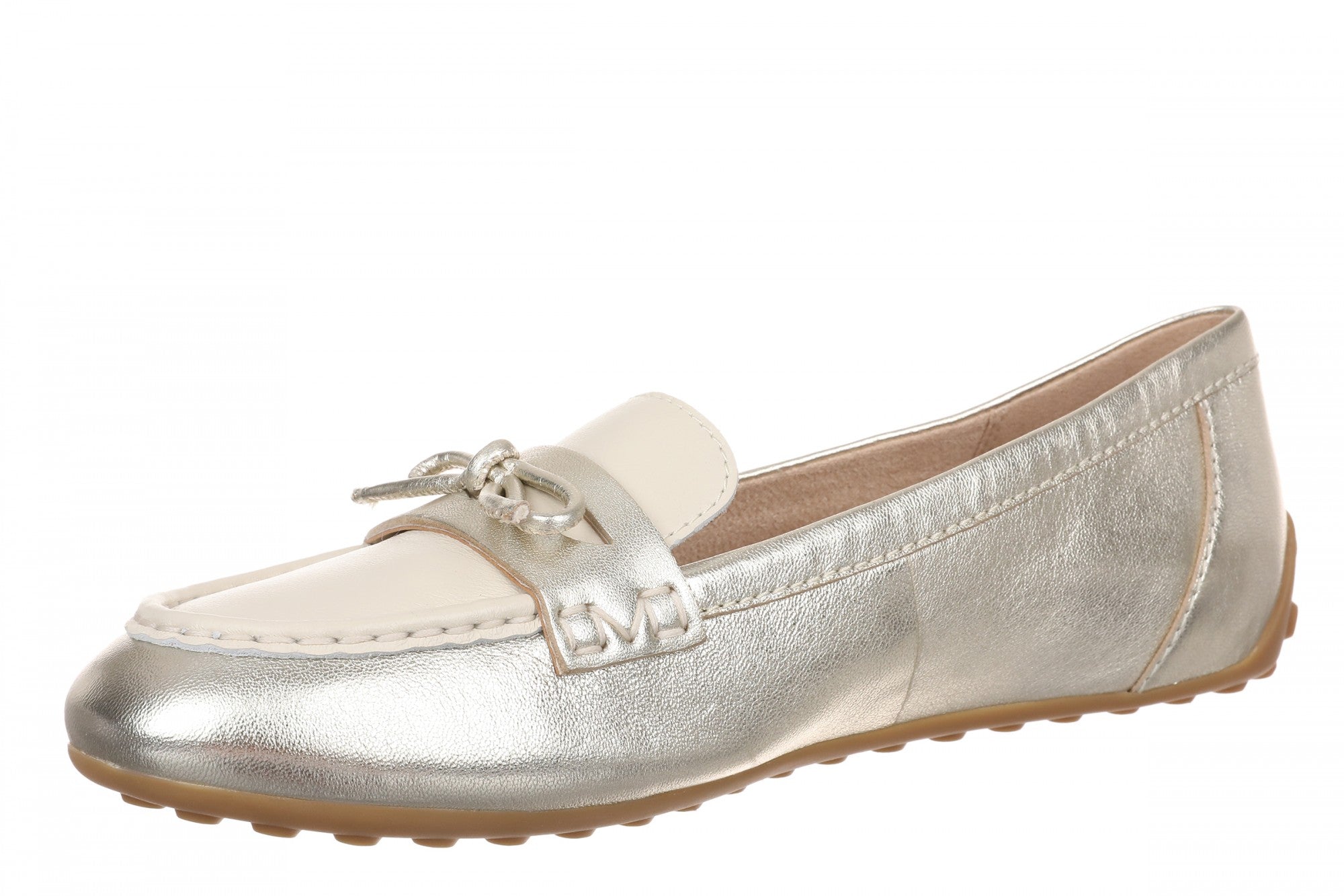 Vionic Taryn Women's Comfortable Supportive Orthotic Arch Support Loafer - Gold - Left angle